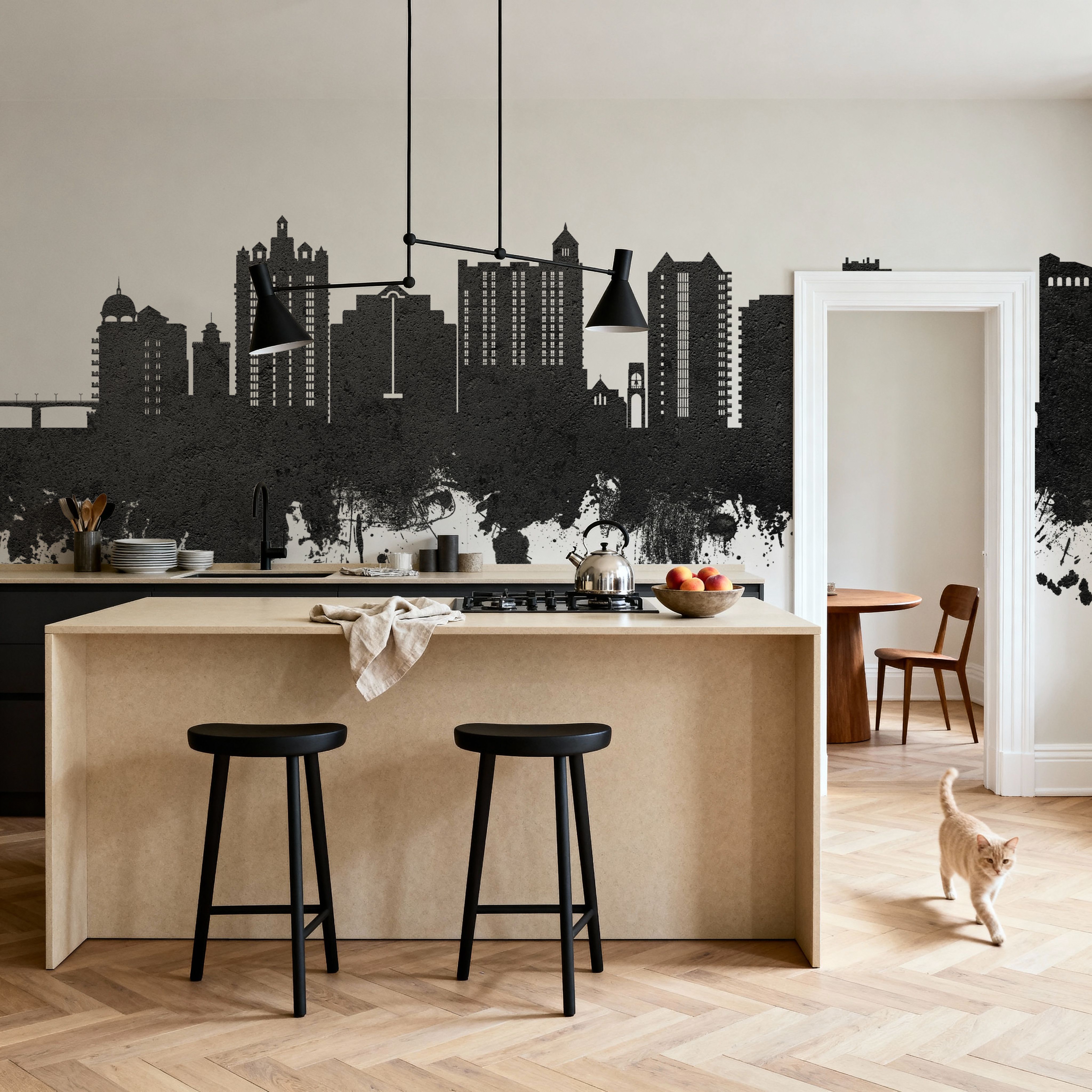 Sarasota Florida Skyline Black & White