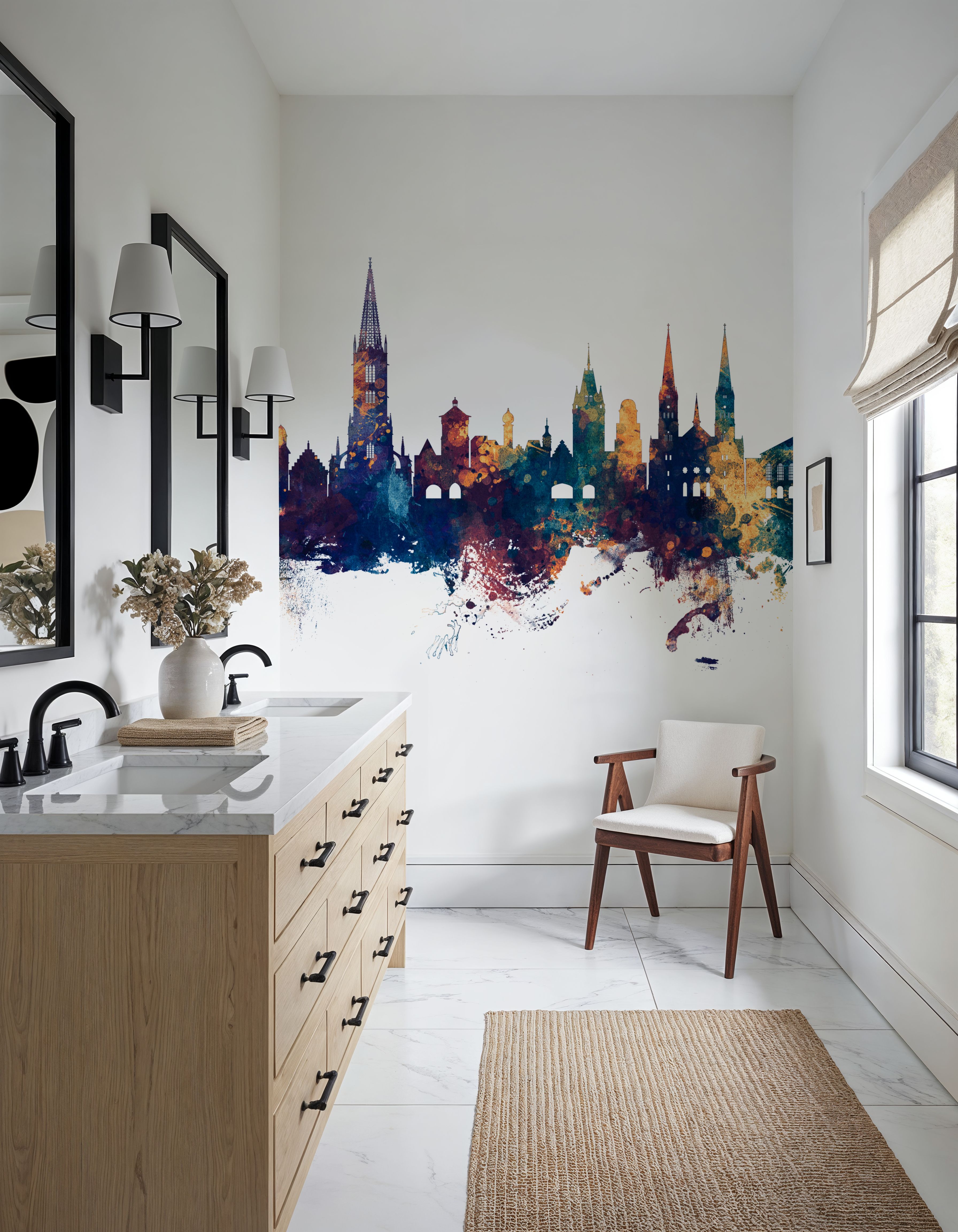 Freiburg Germnay Skyline Blue & Bronze
