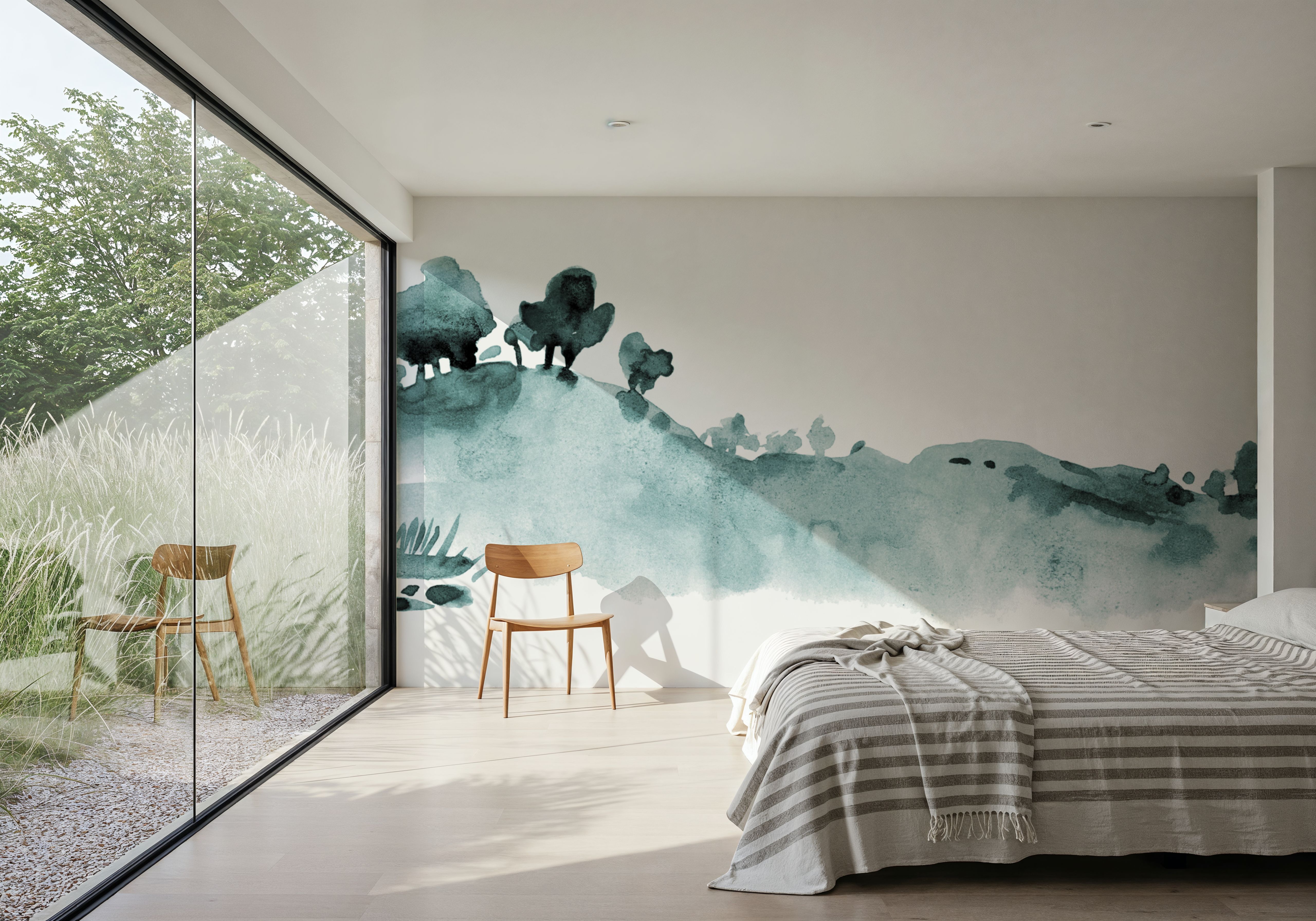 Tranquil Hillside, Seafoam