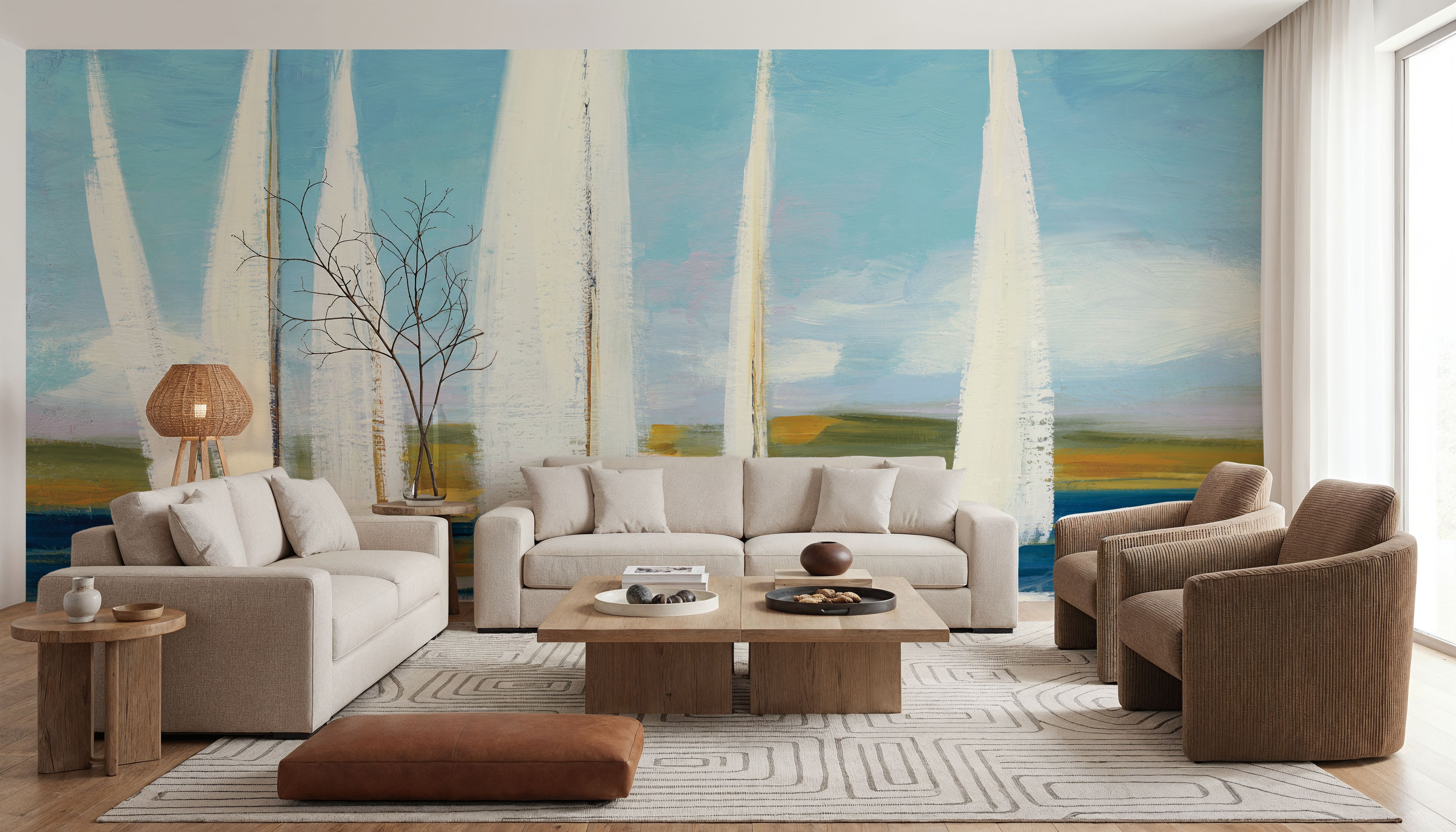 Regatta Blues, Papel pintado