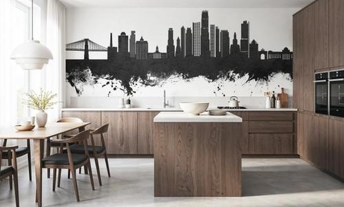 Brooklyn New York Skyline Black & White