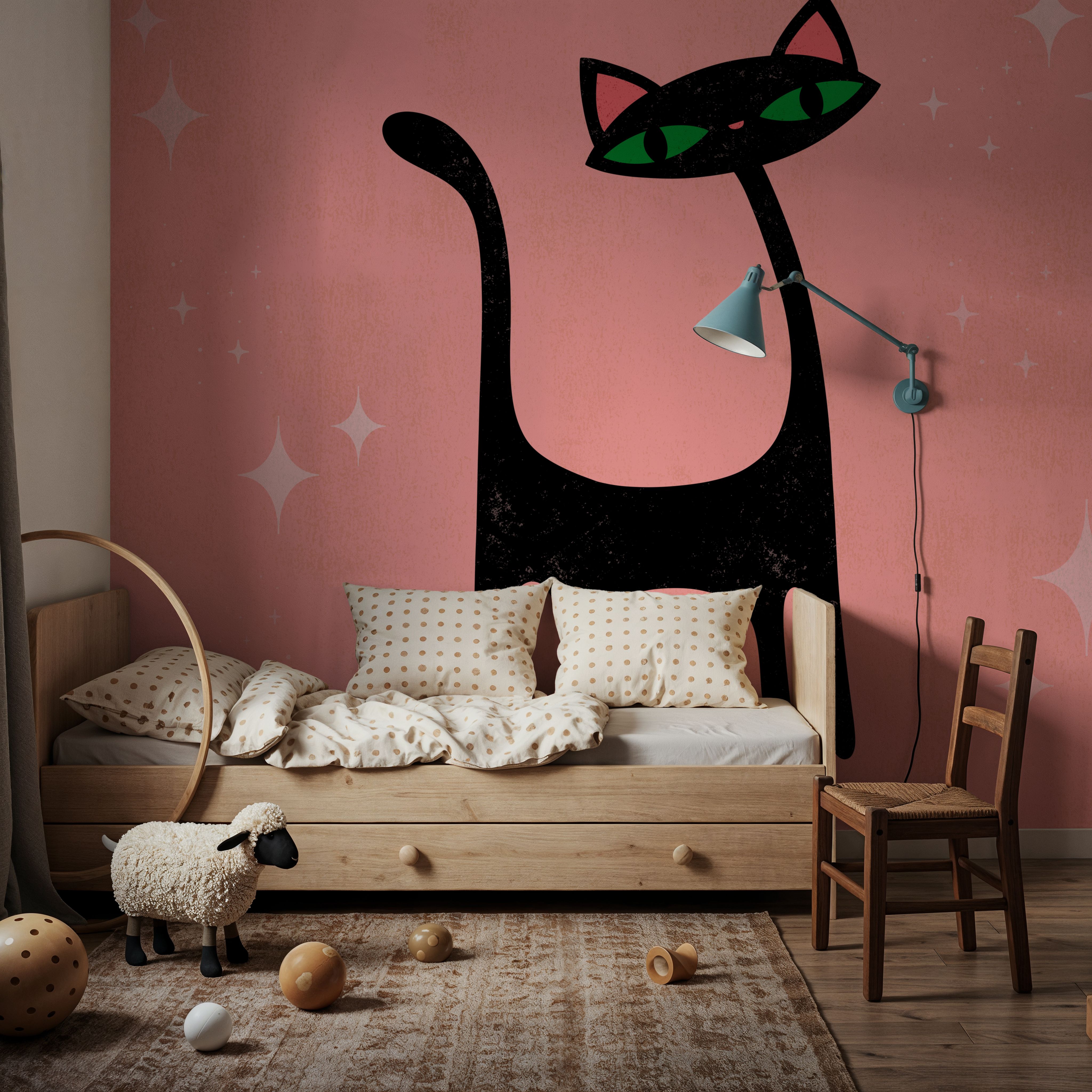 Retro Cat, Pink