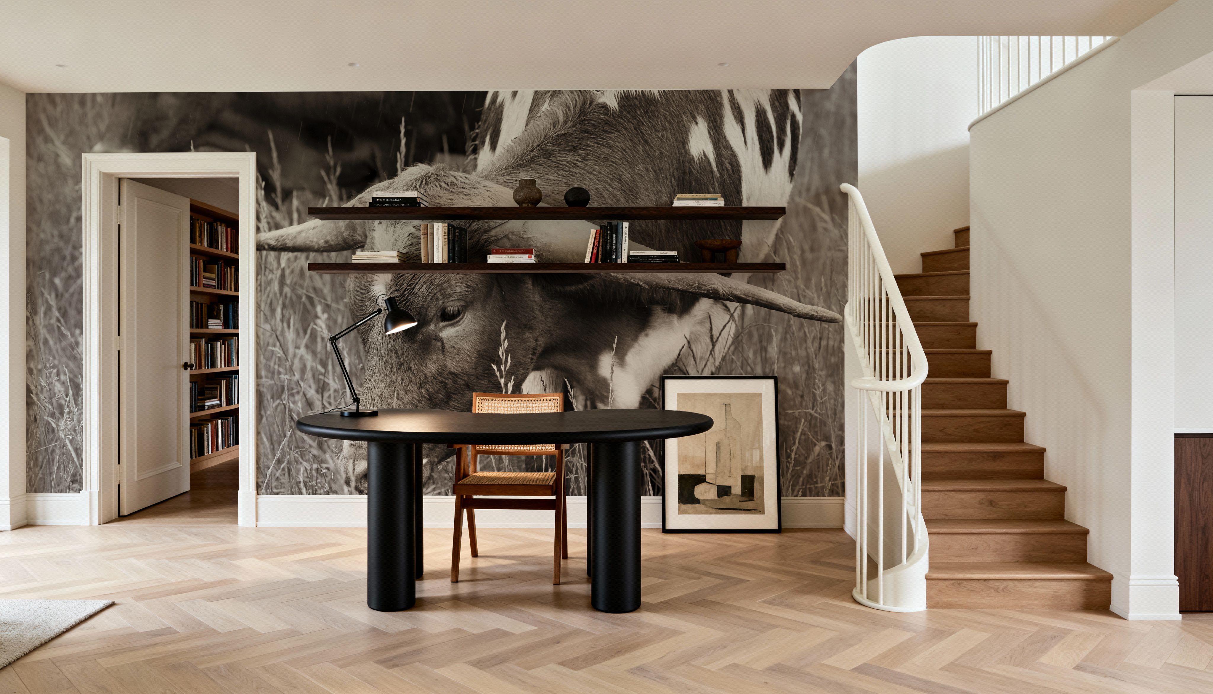 Rainy Pasture III BW