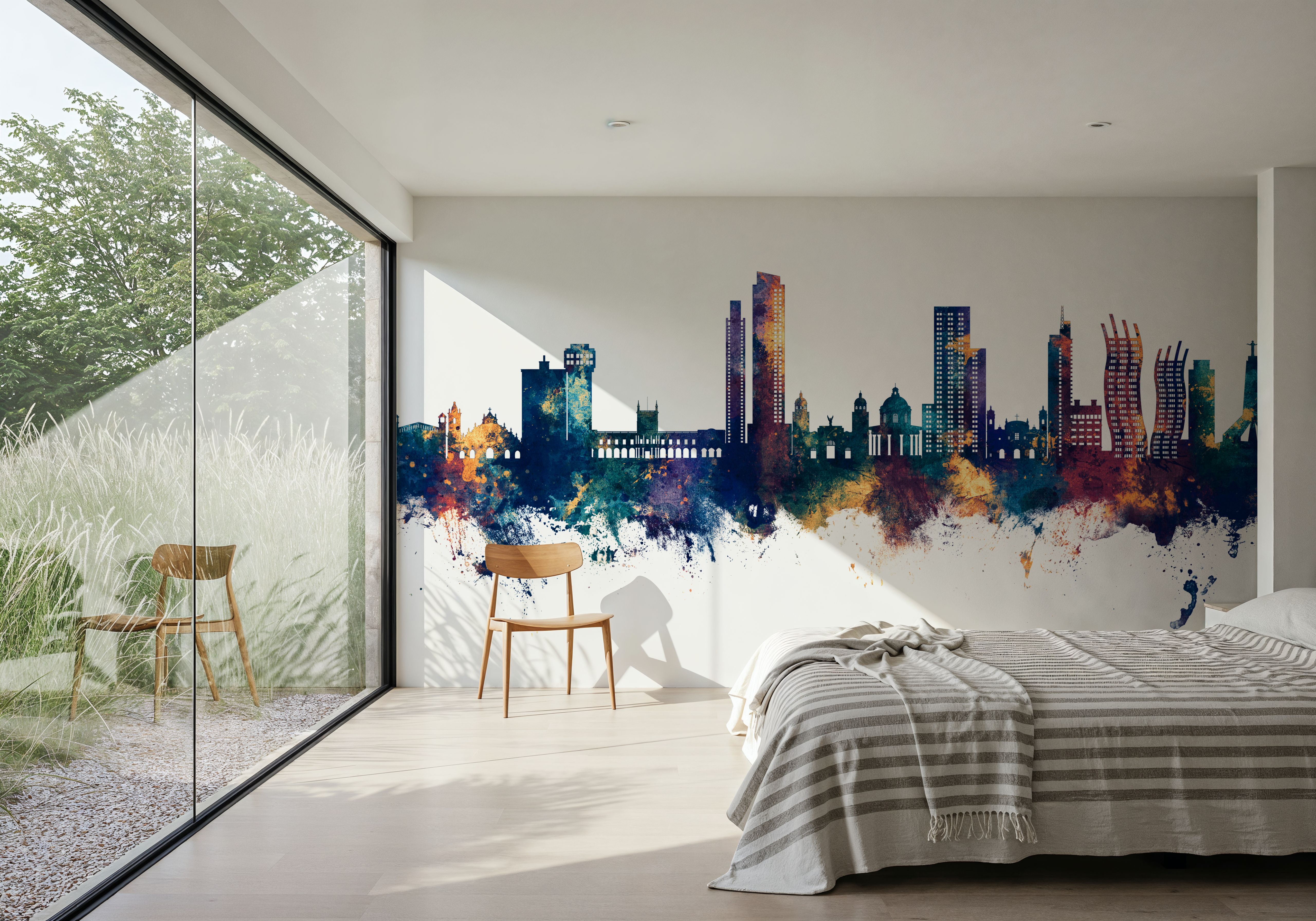 Asunción Paraguay Skyline Blue & Bronze