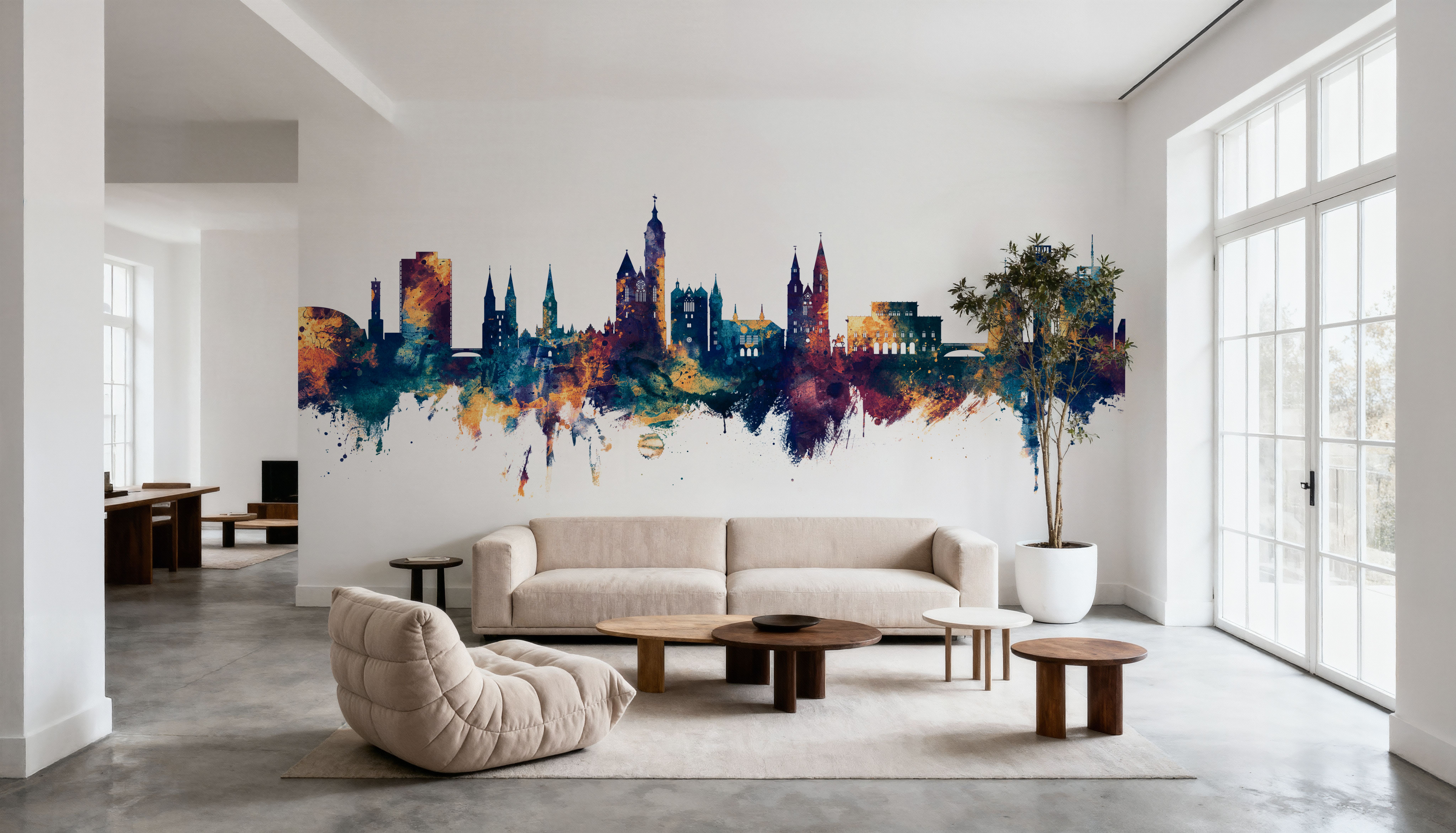 Braunschweig Germany Skyline Blue & Bronze