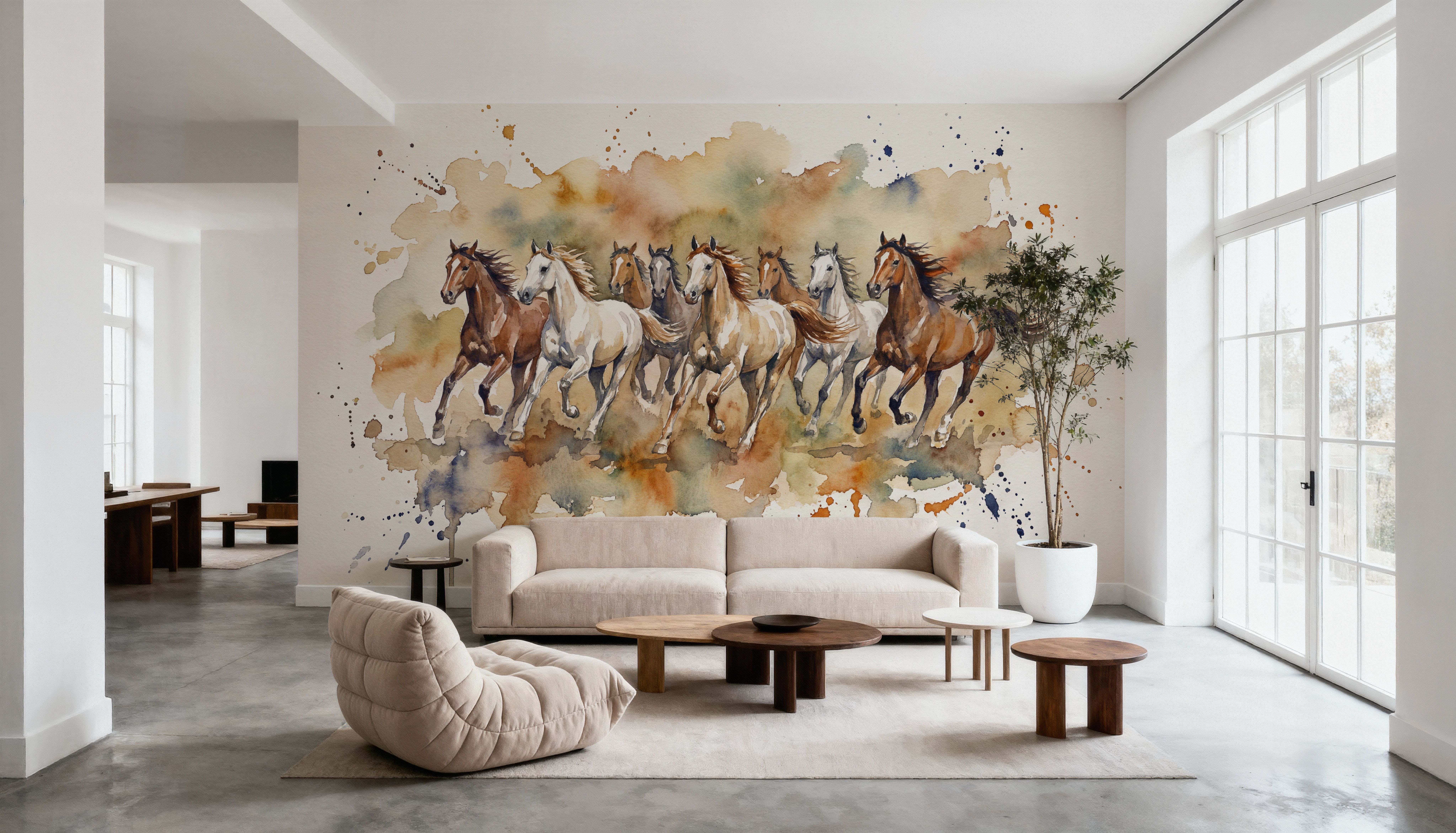 Wild Horses II - Watercolor Spirit Animals Series