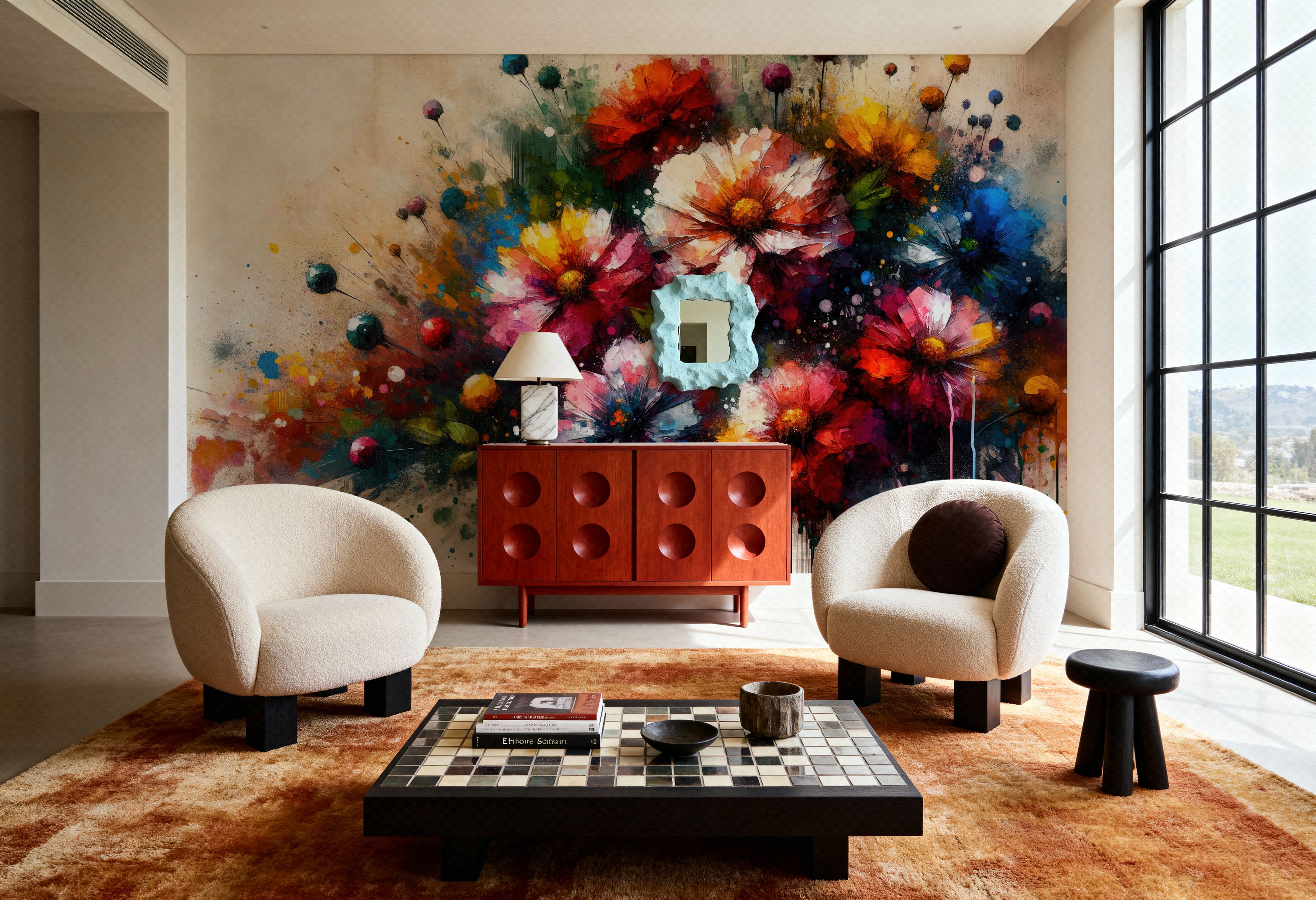 Watercolor Colorful Garden