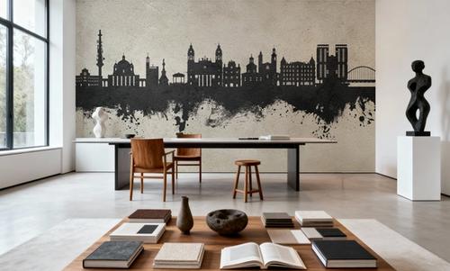 Pamplona Spain Skyline Concrete