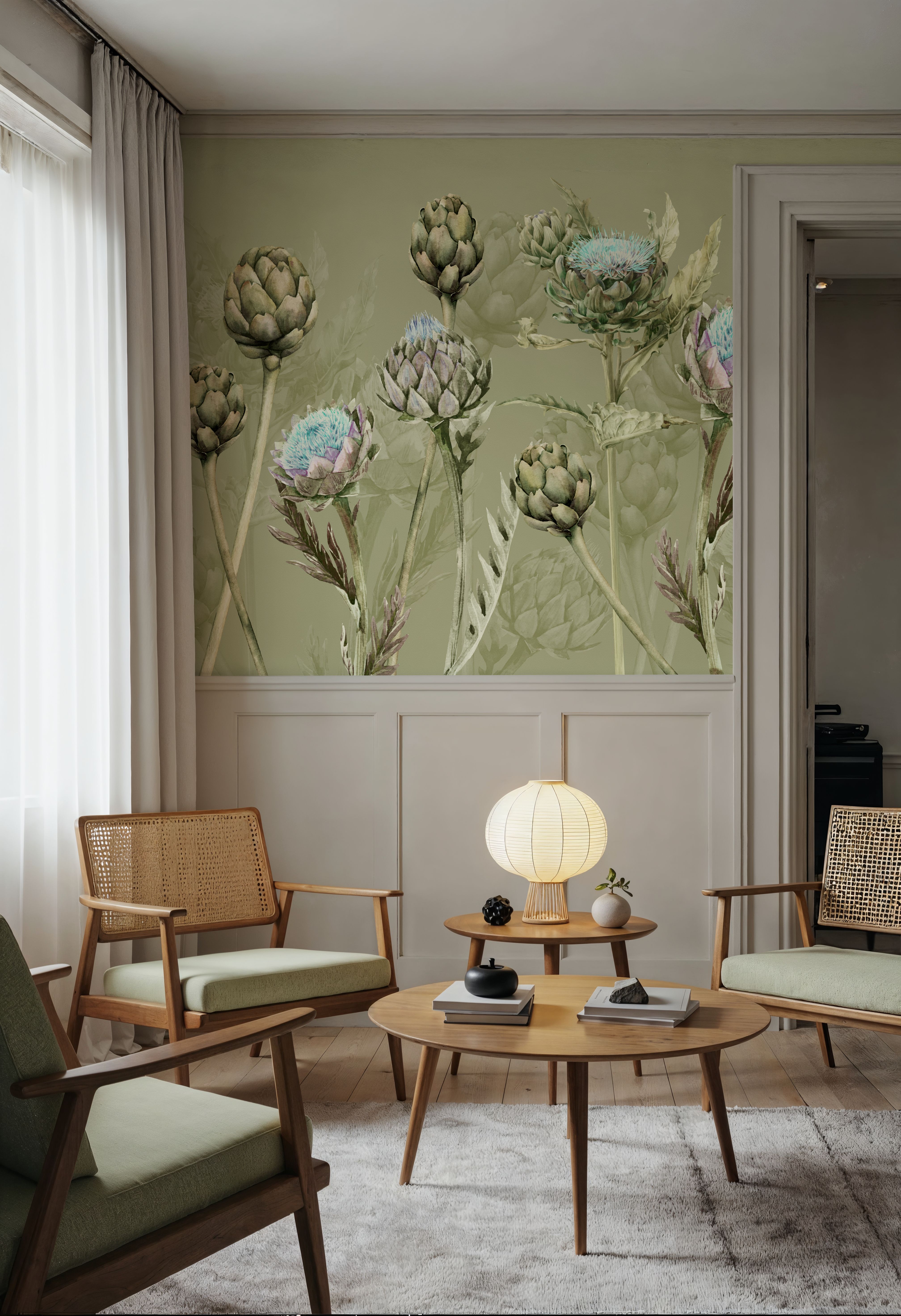 Artichoke Blooms, Pistachio