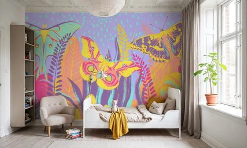Dancing Hippie Butterflies Purple