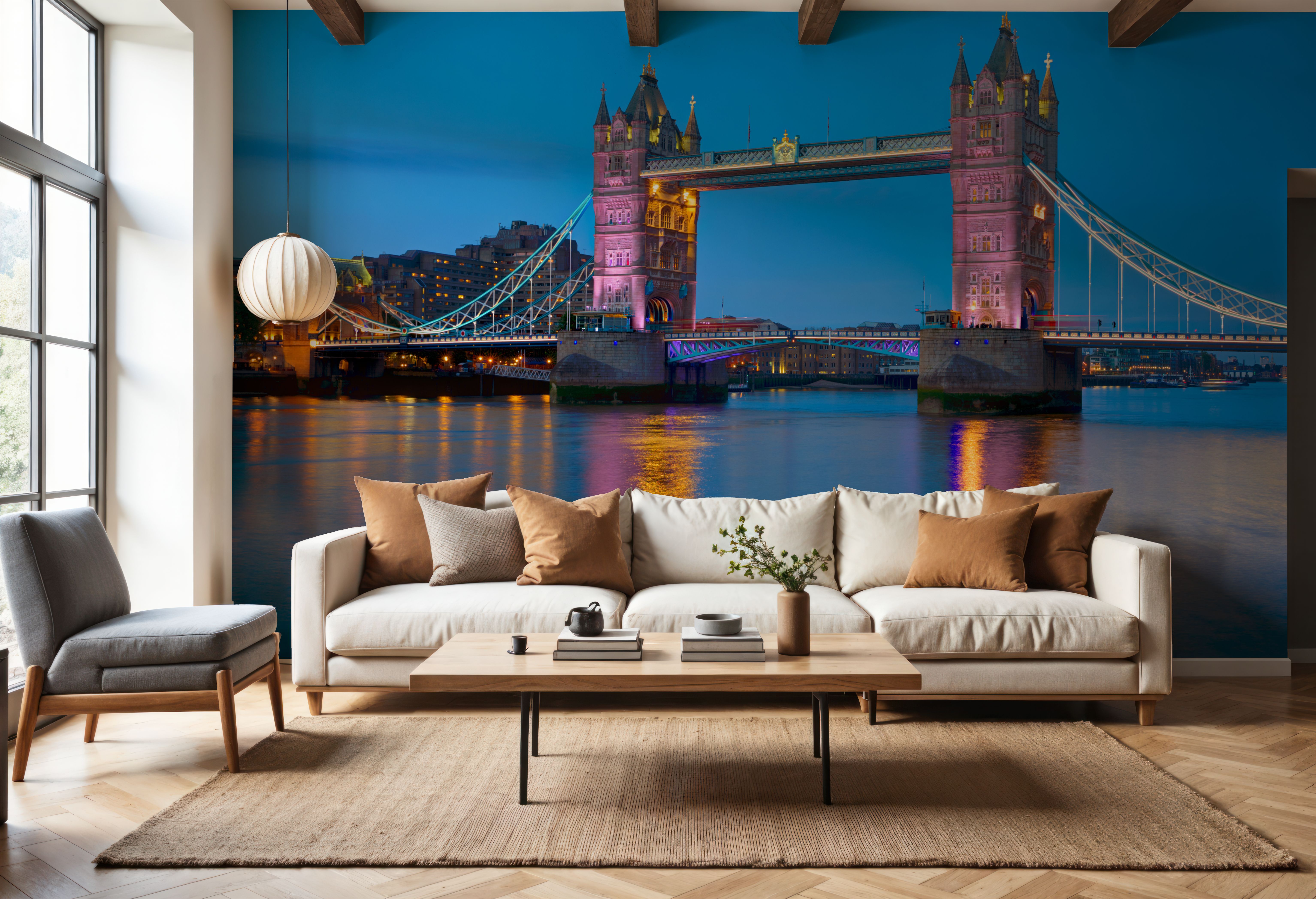 Purple Thames Twilight, Wallpaper