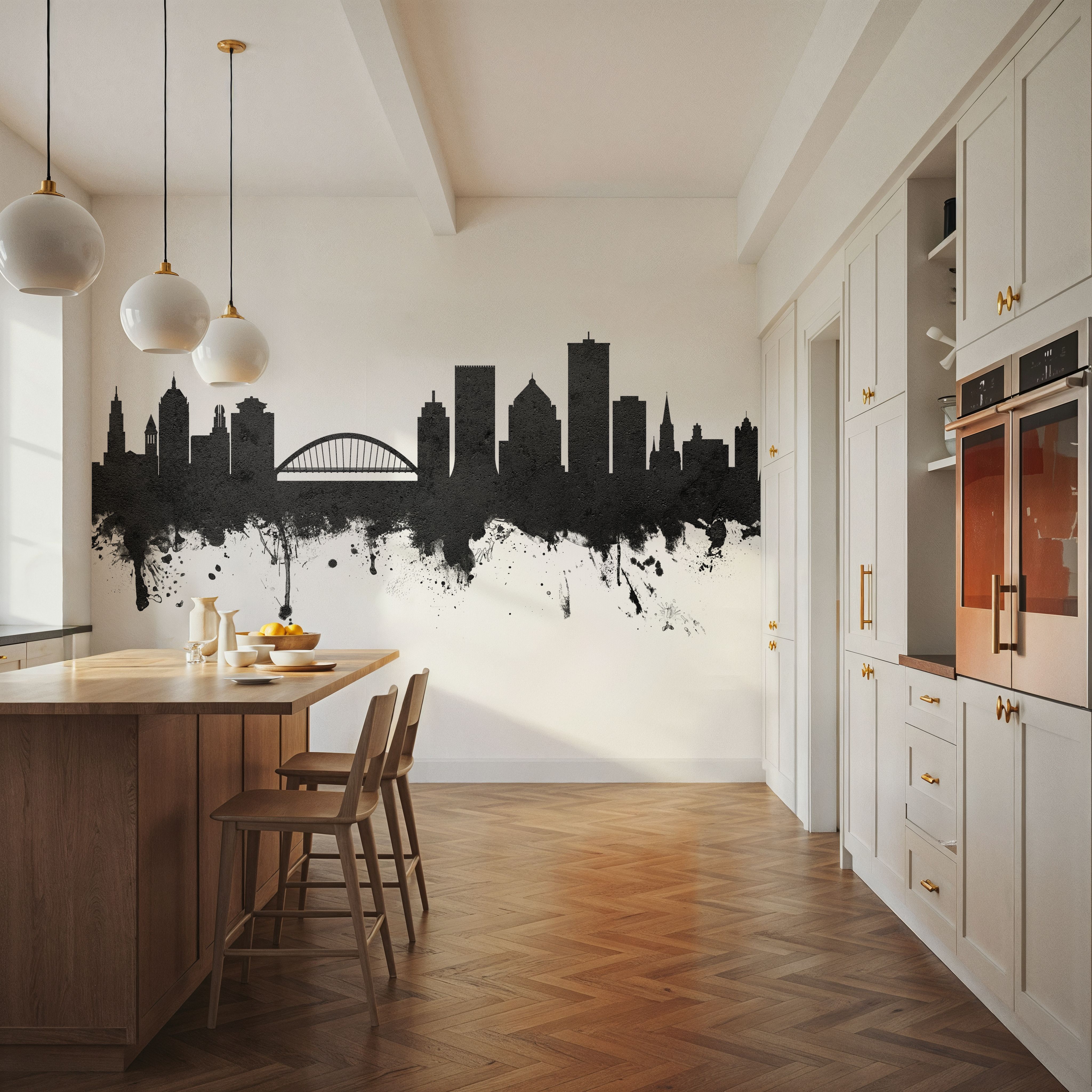 Rochester New York Skyline Black & White