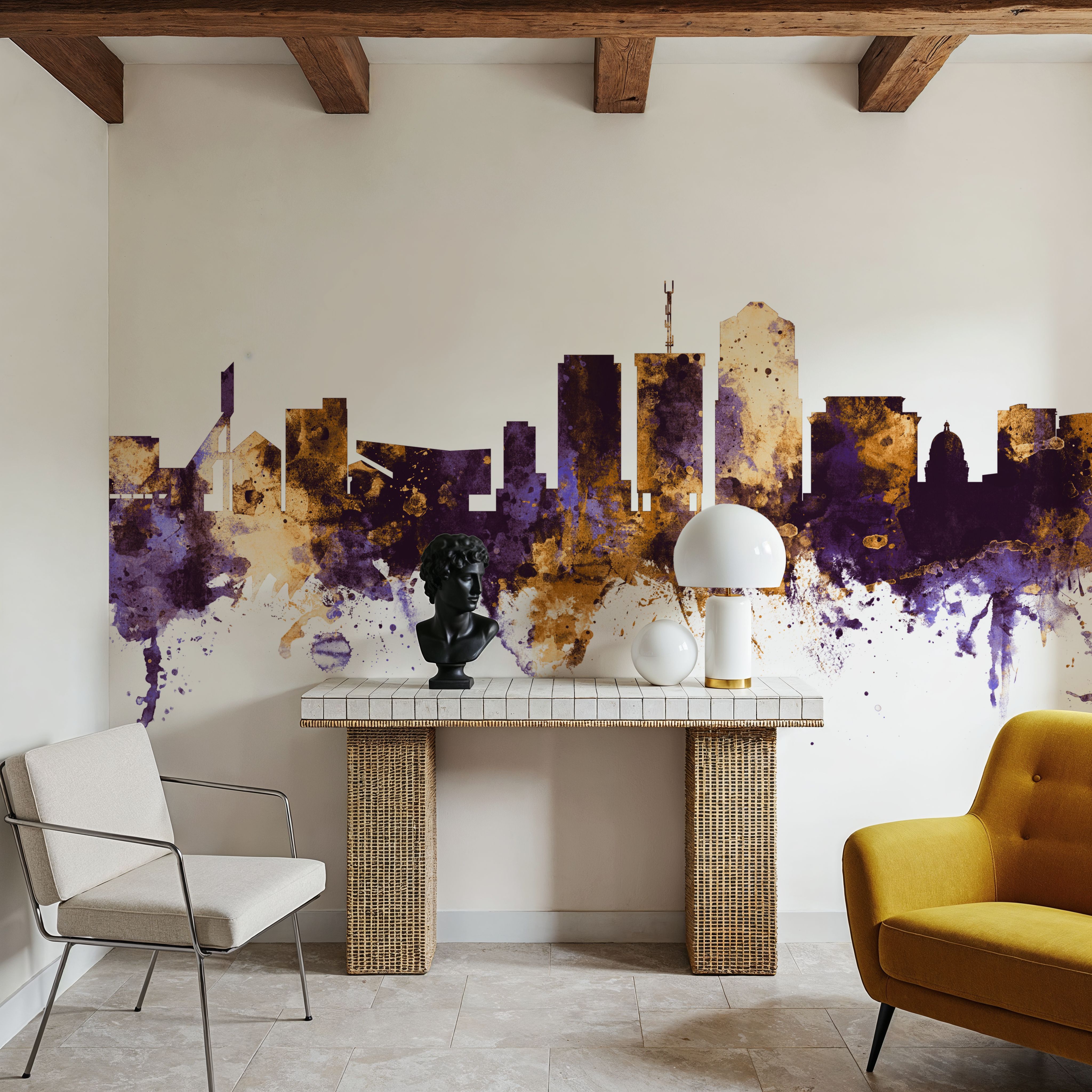 Tucson Arizona Skyline Purple & Gold