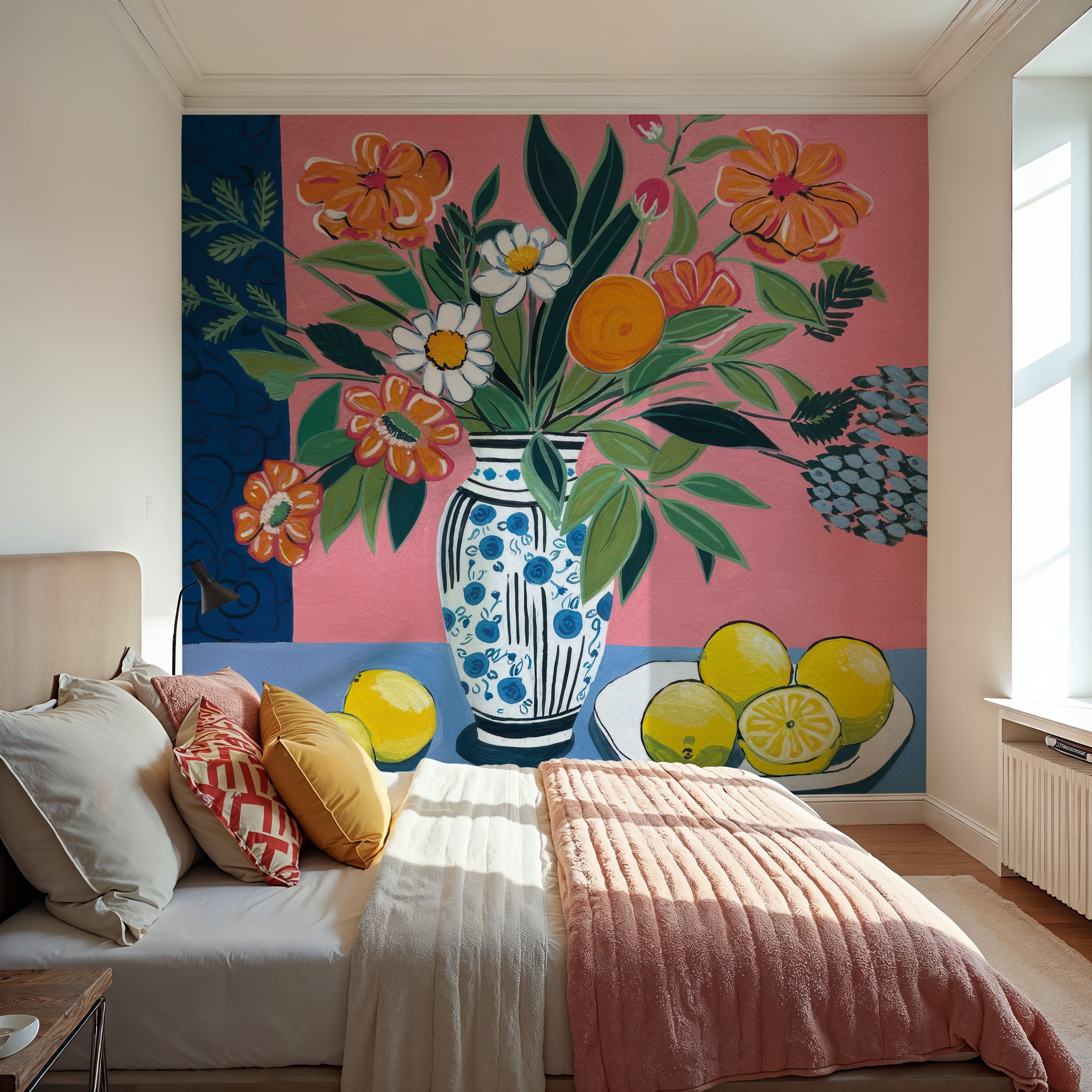 Flower Still Life With Lemons