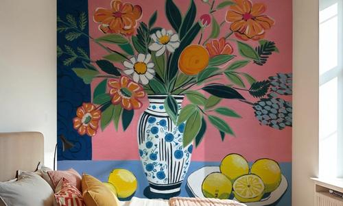 Flower Still Life With Lemons