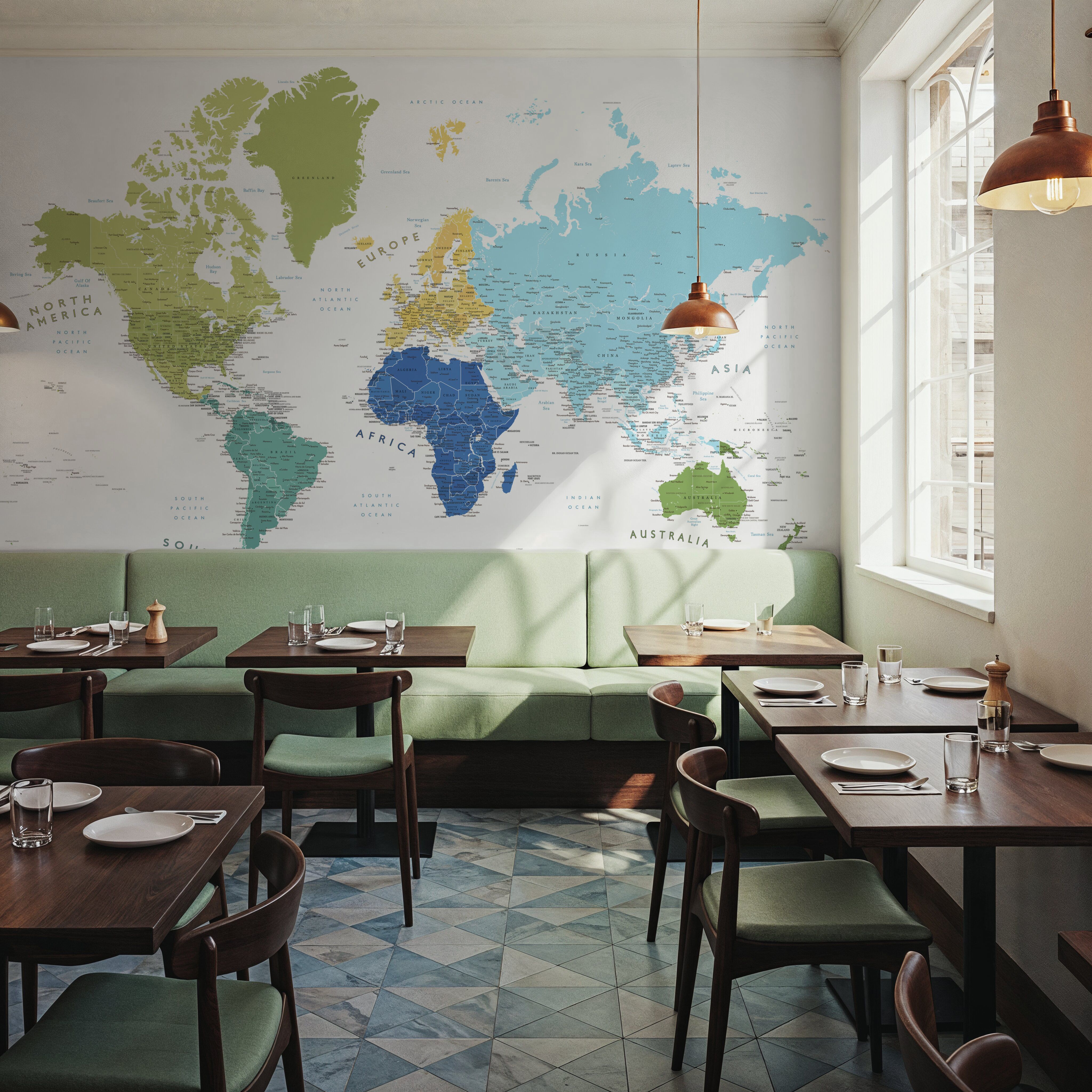 World Map Cities - Elisenda