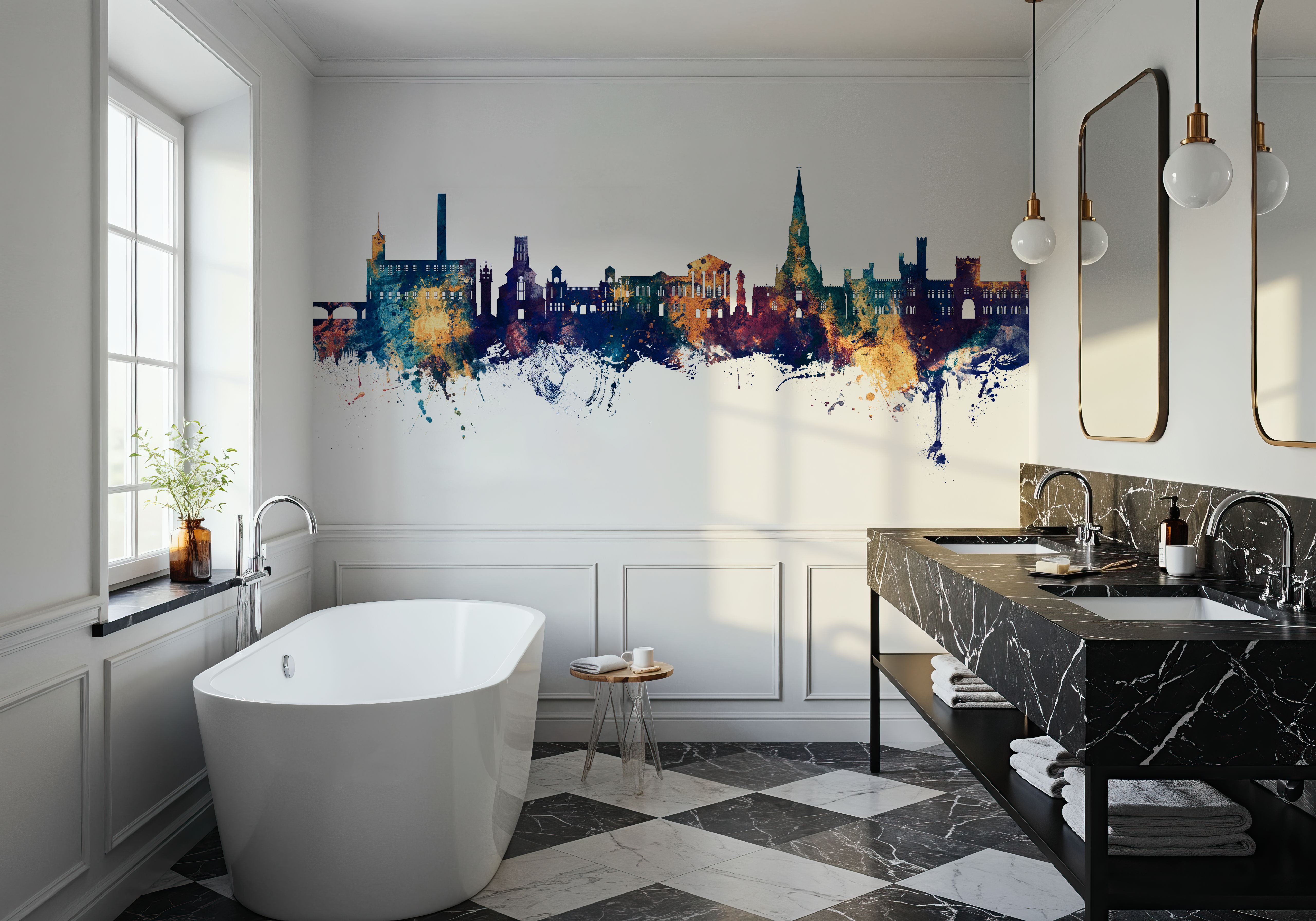 Bury England Skyline Blue & Bronze