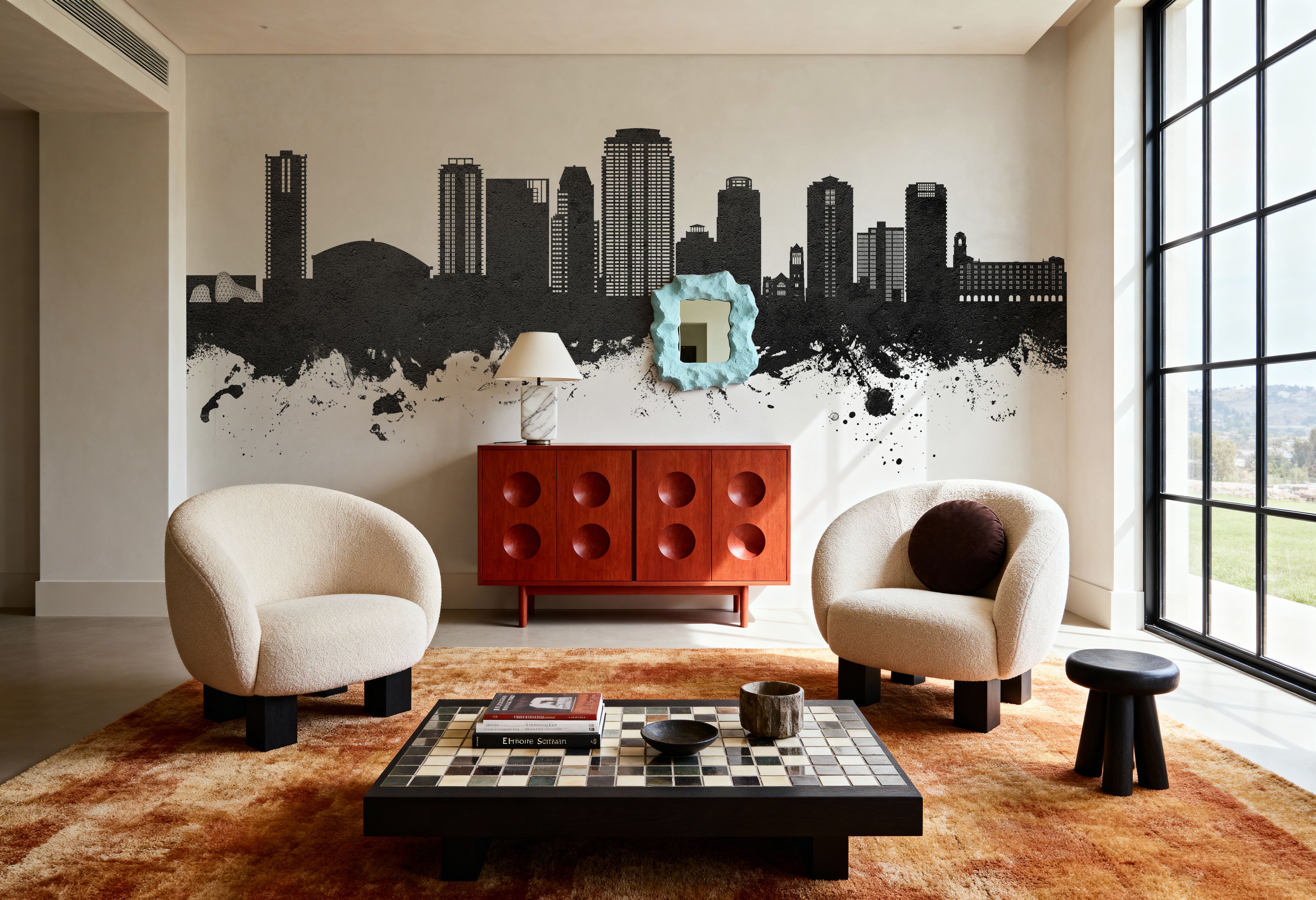 St Petersburg Florida Skyline Black & White, Wallpaper