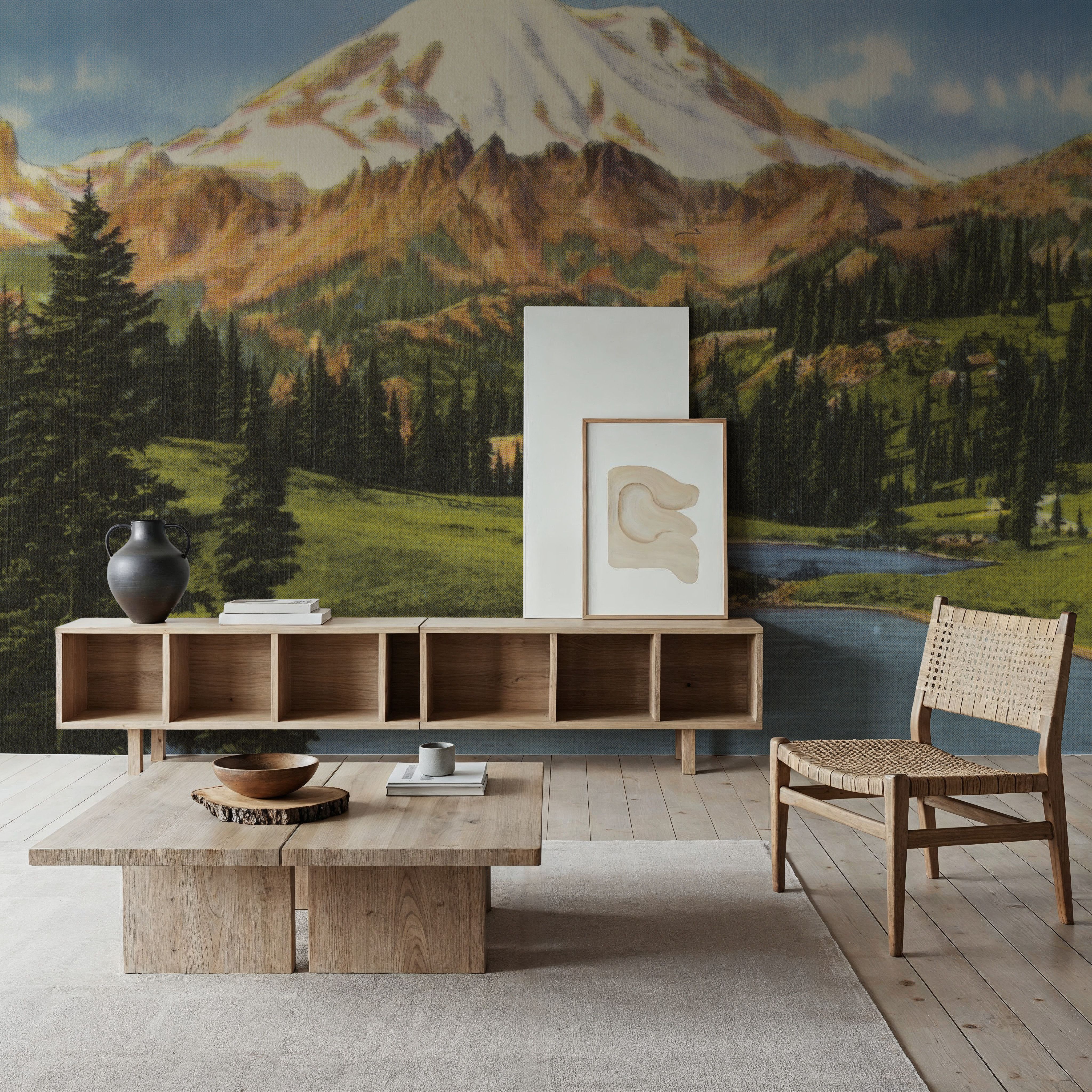 Greetings from Mount Rainier - Screenprint Postcard