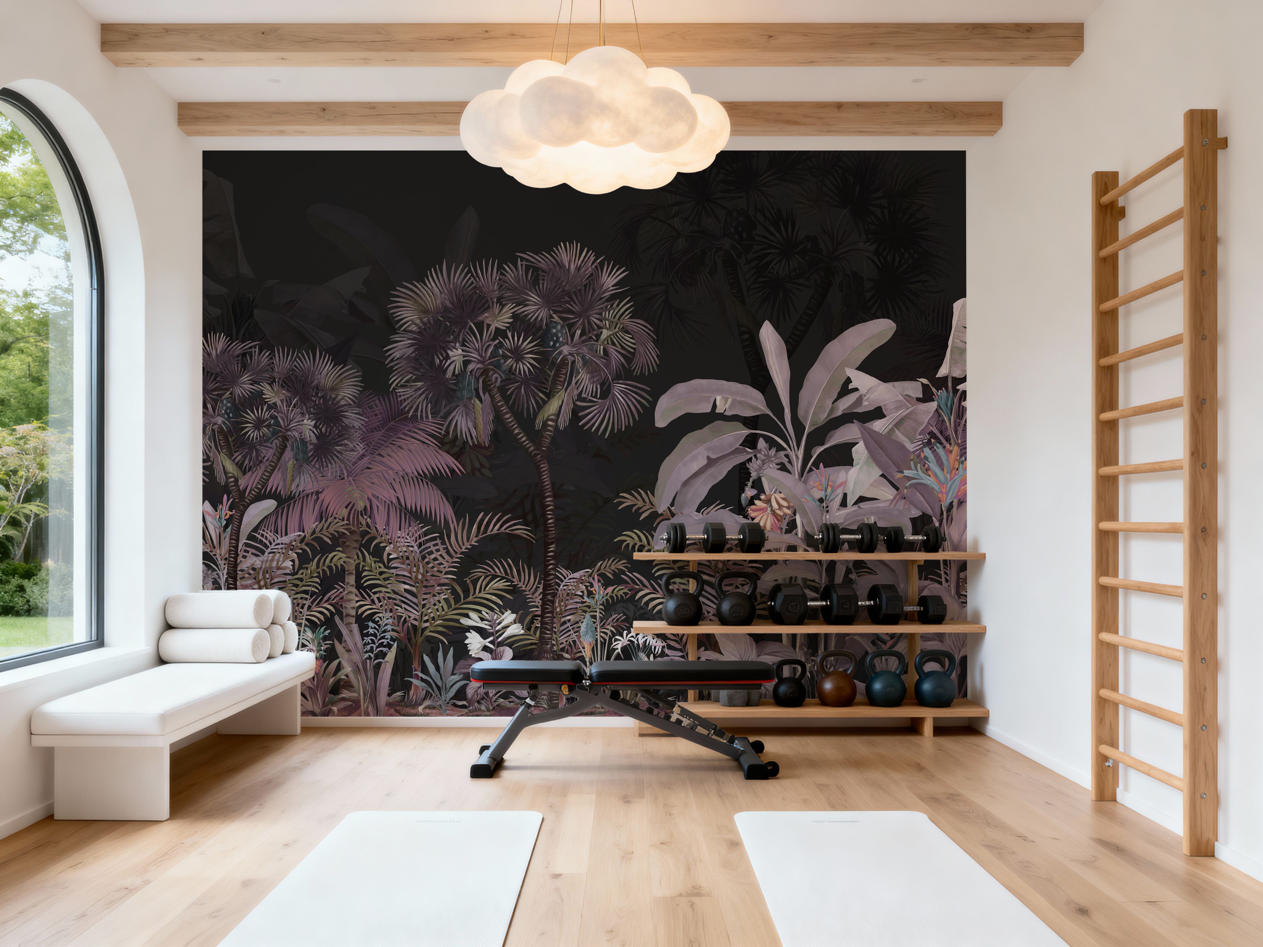 Tropical Forest Strolls Dark Purple