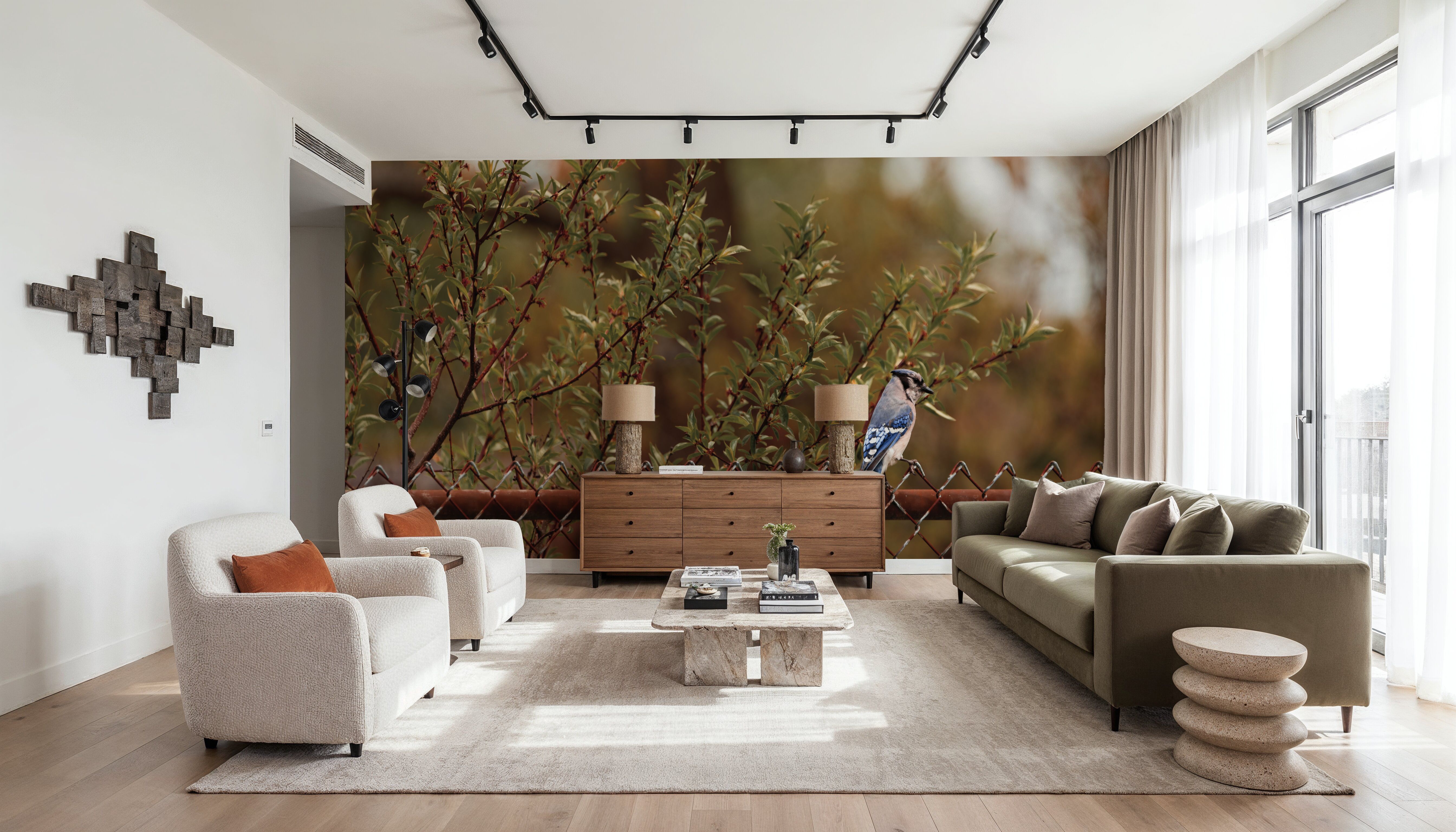 Backyard Blue Jay, Wallpaper