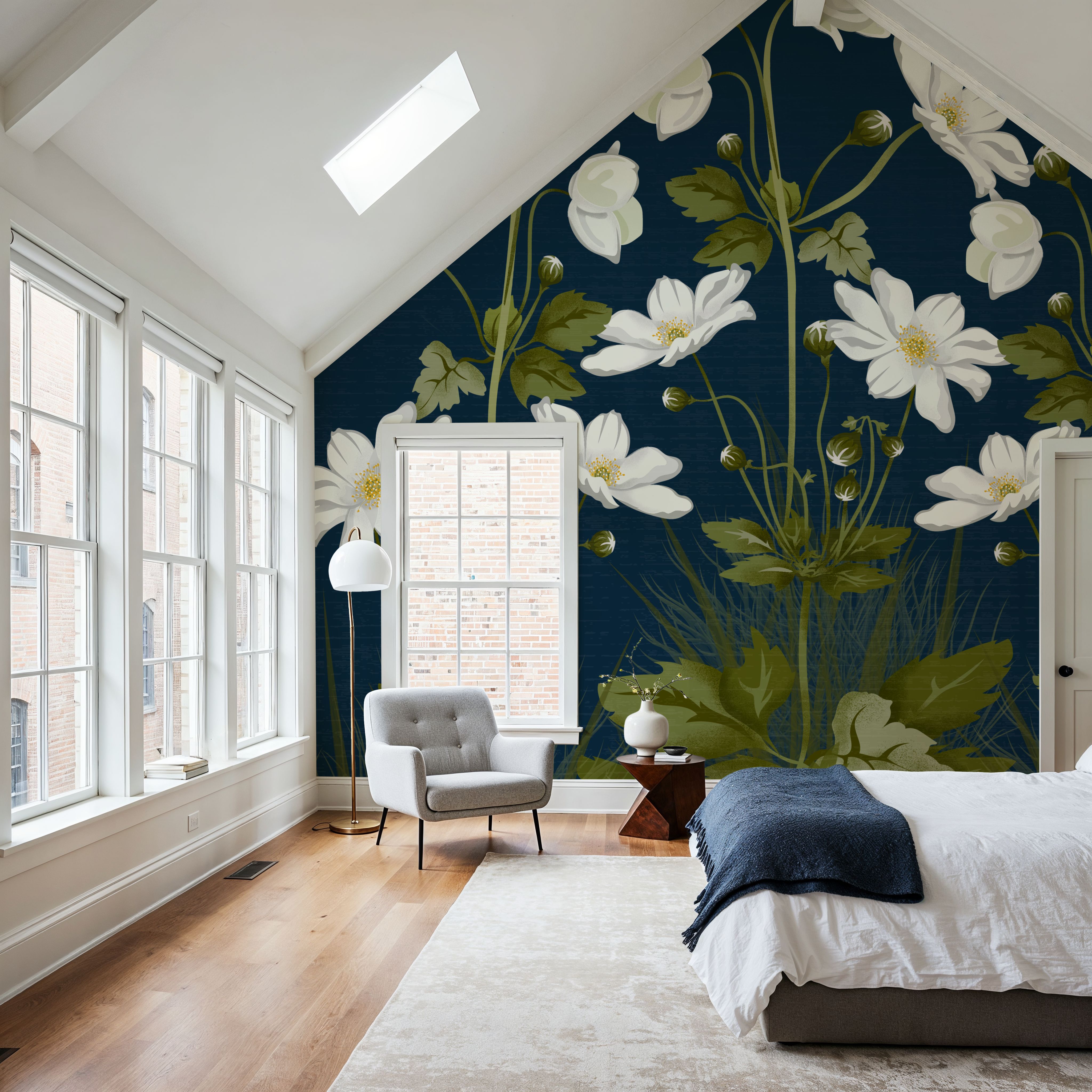 White Anemones, Denim
