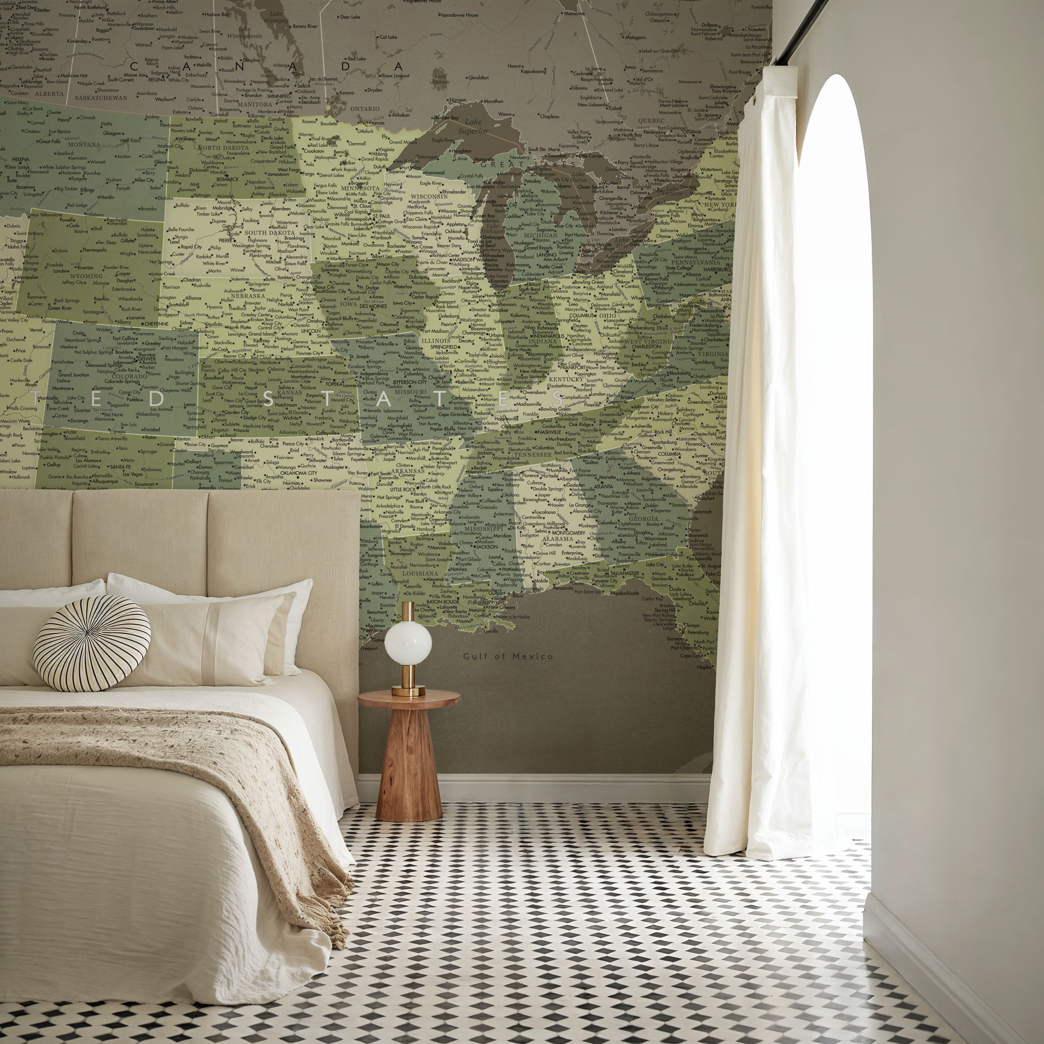 US Map Detailed - Camo