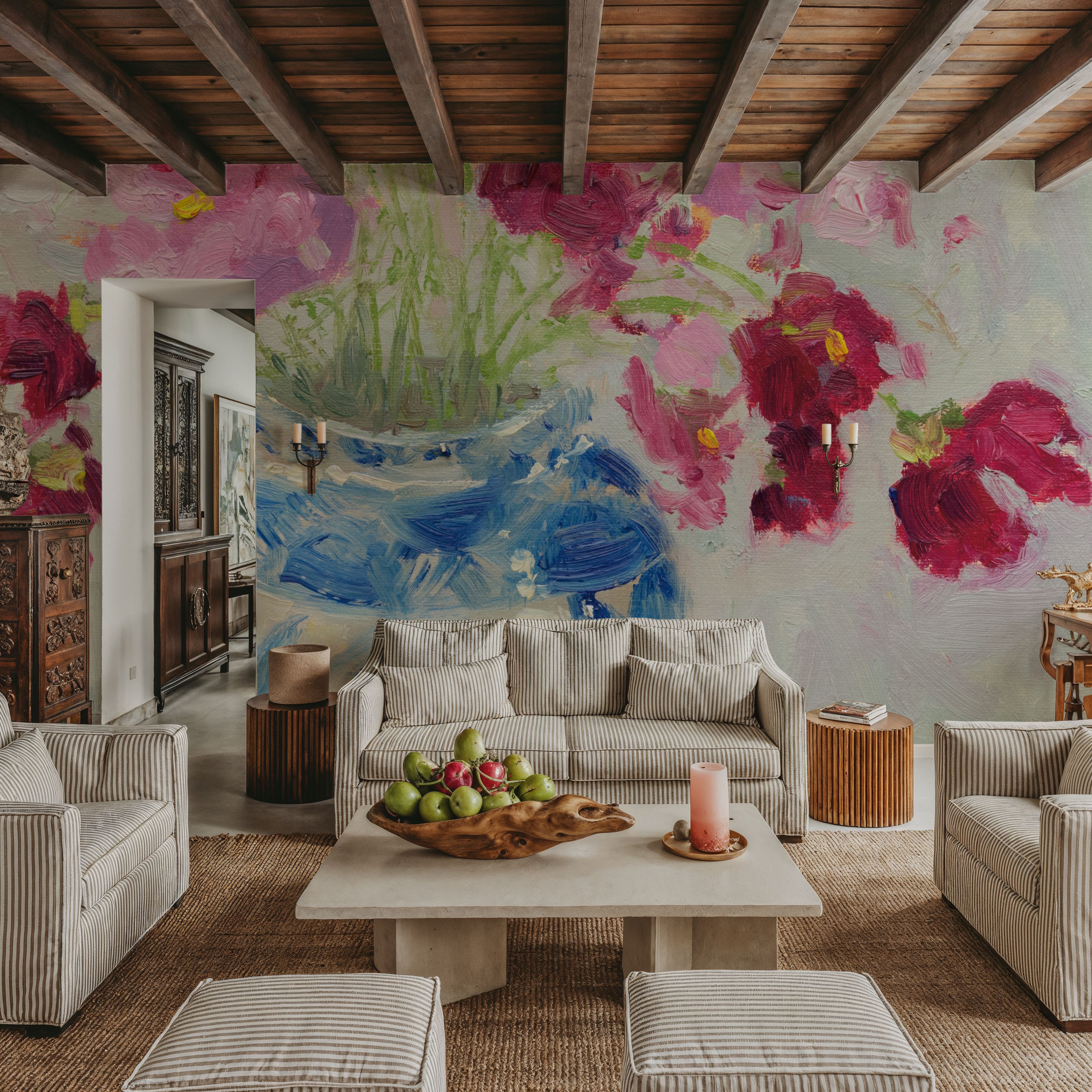 Cosmos in Chinoiserie Vase