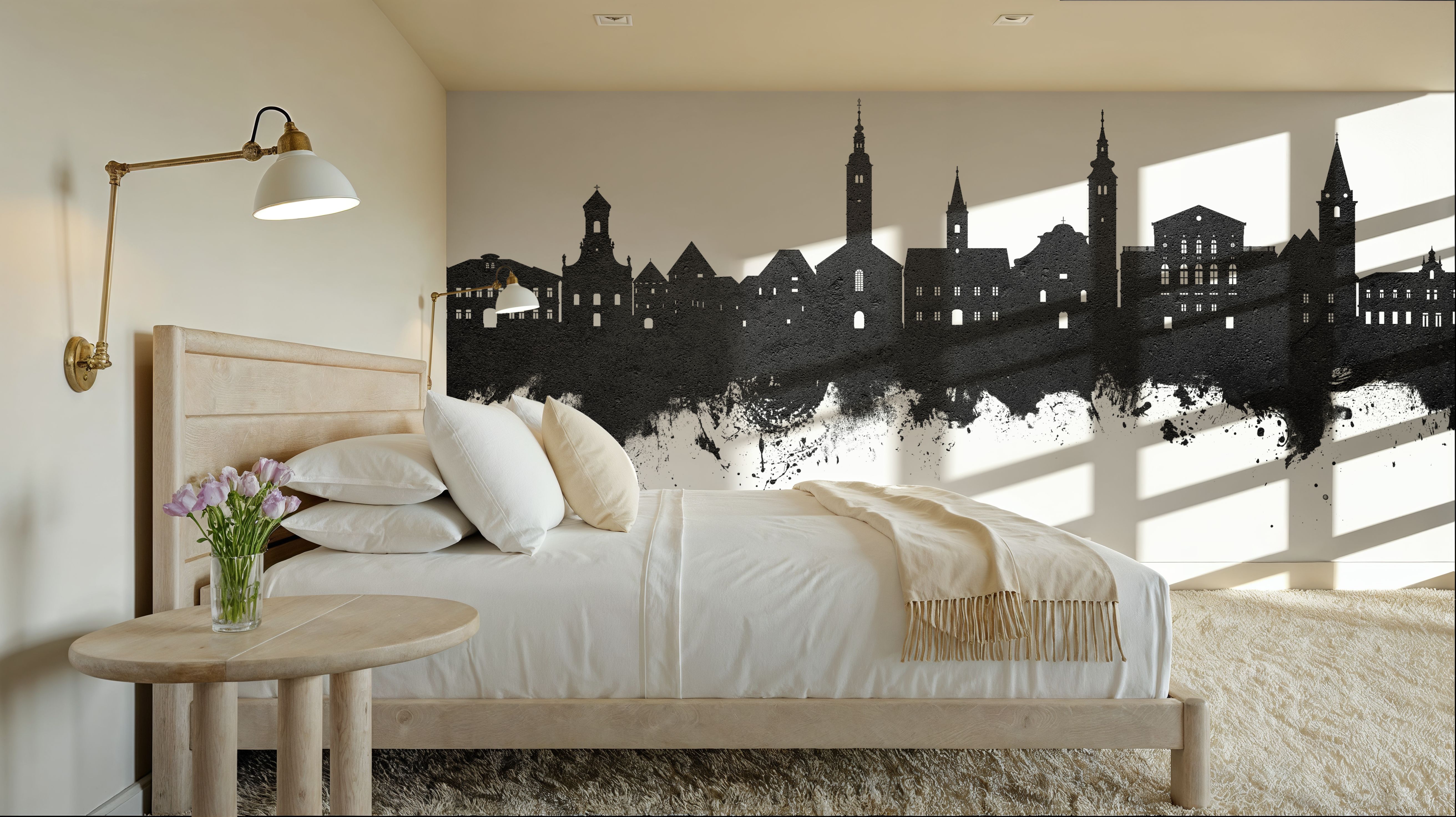 Varaždin Croatia Skyline Black & White