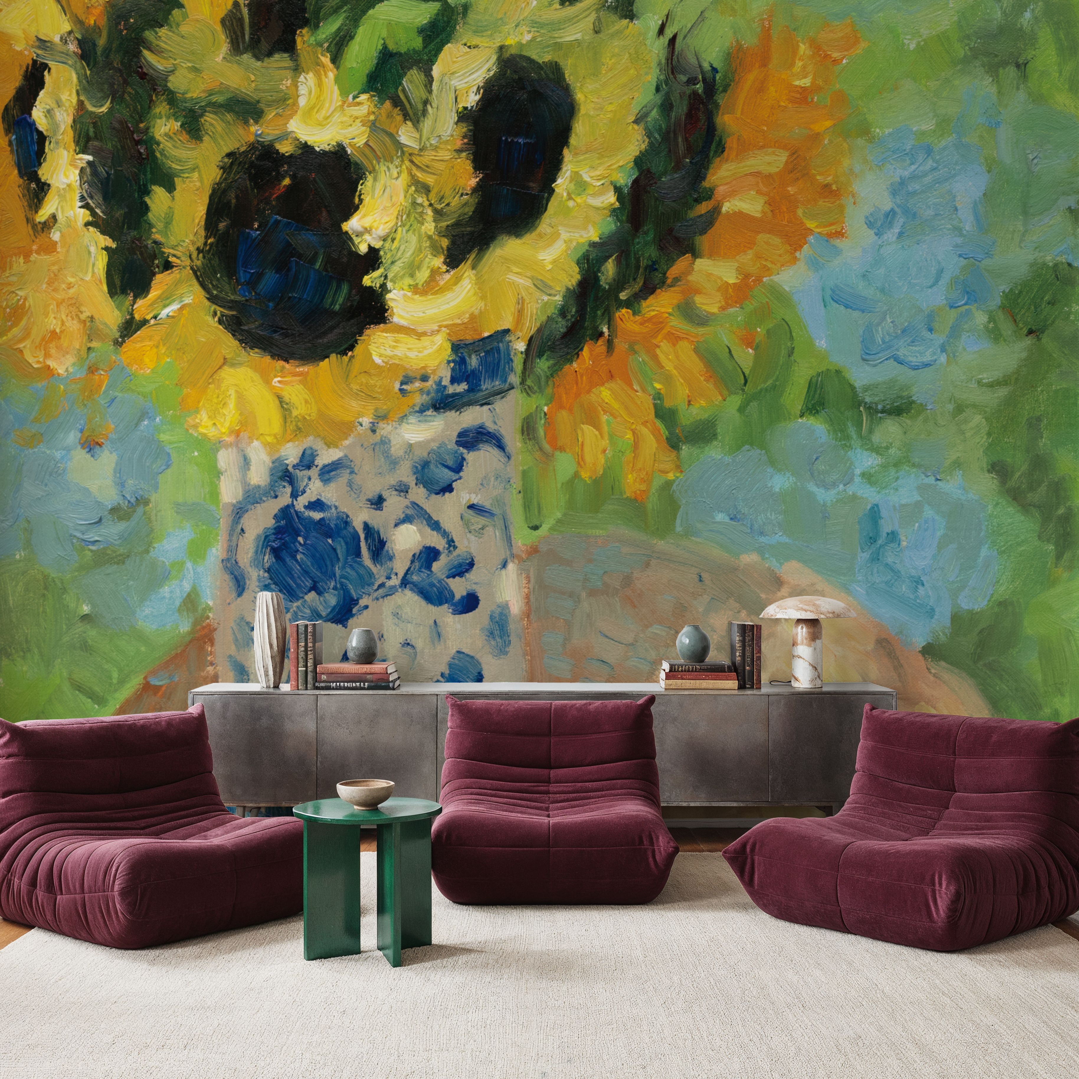 Sunflowers and Hydrangeas