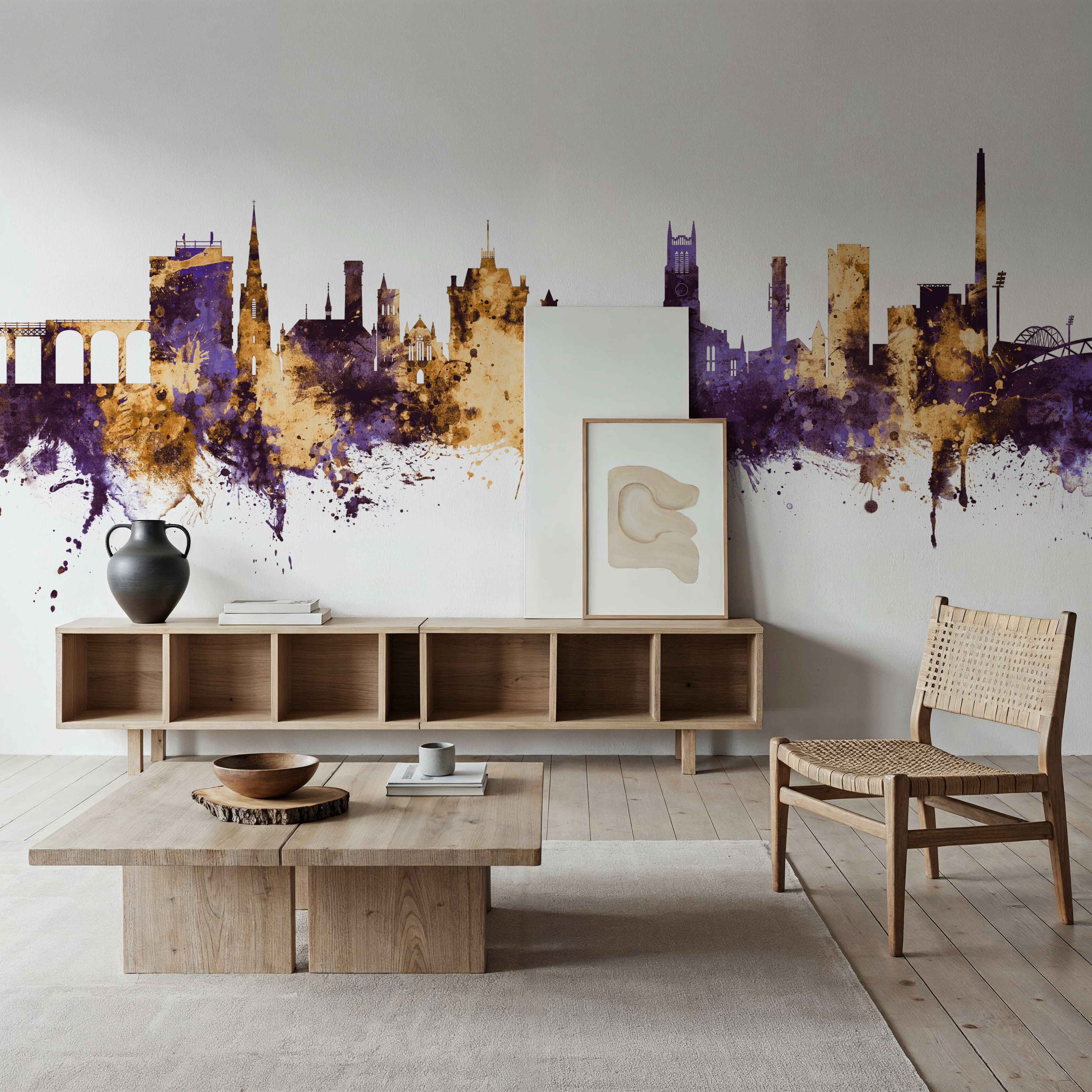 Huddersfield England Skyline Purple & Gold