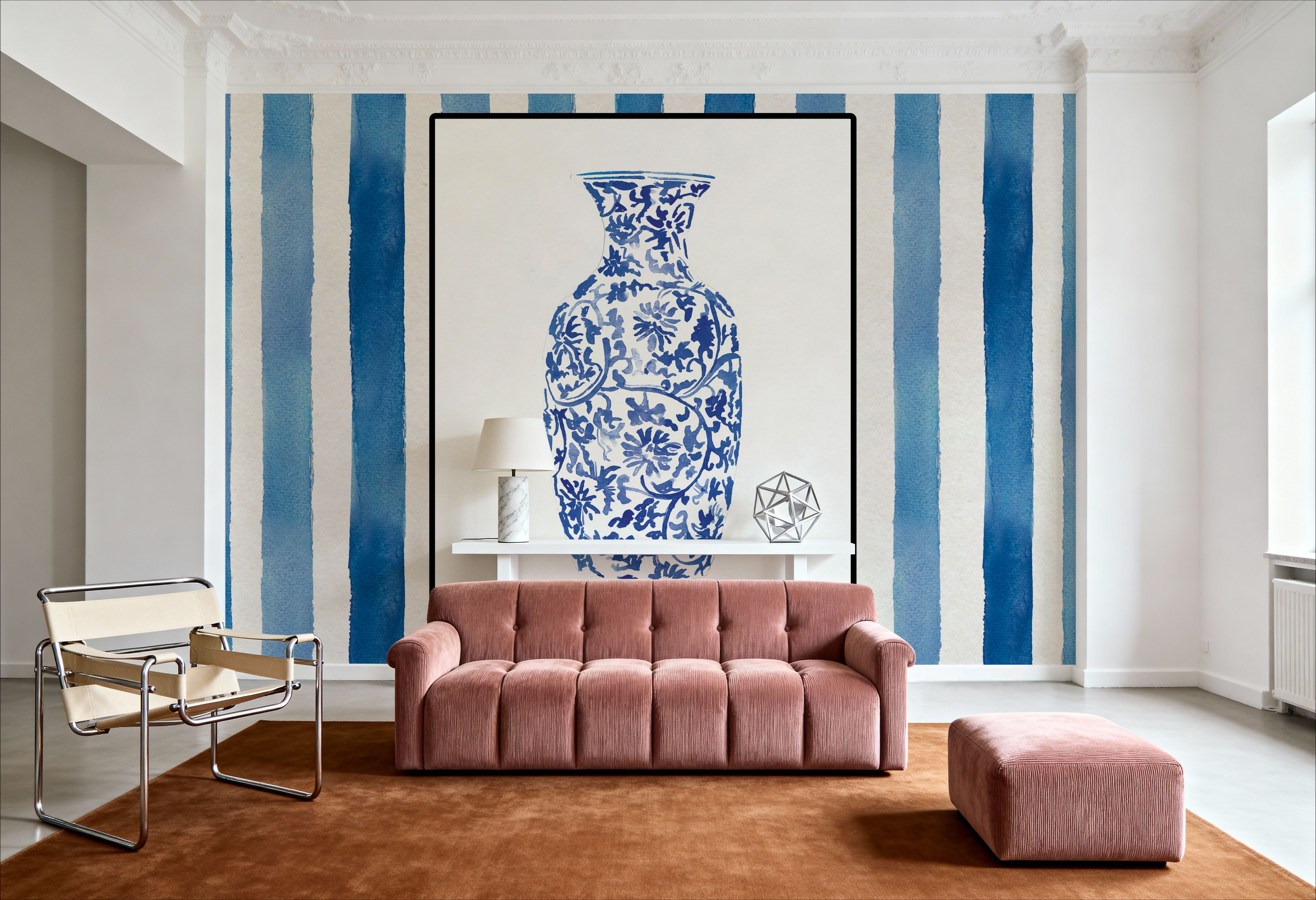 Chinoiserie Vase II Stripes