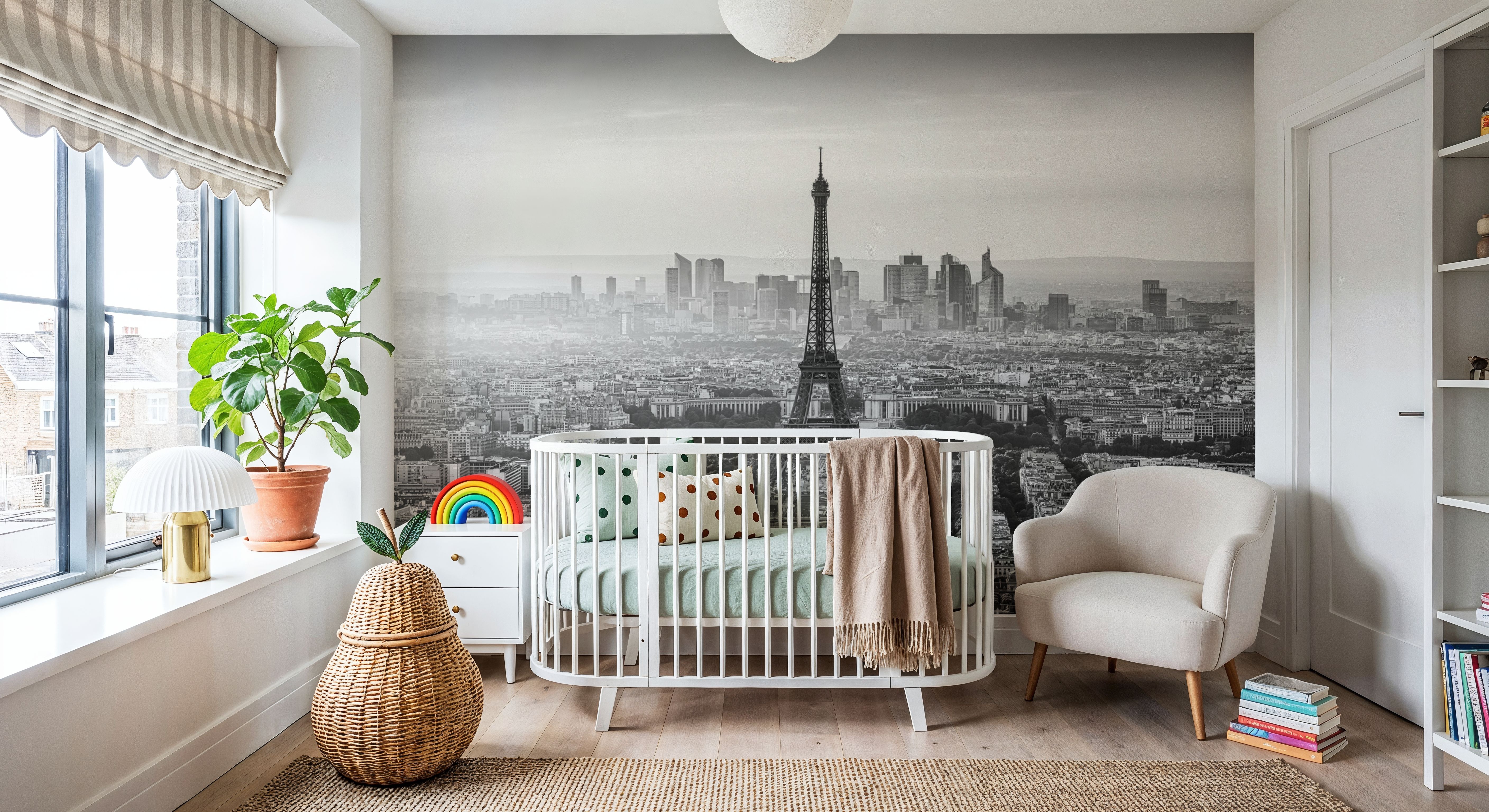 La Defense and Eiffel Tower BW