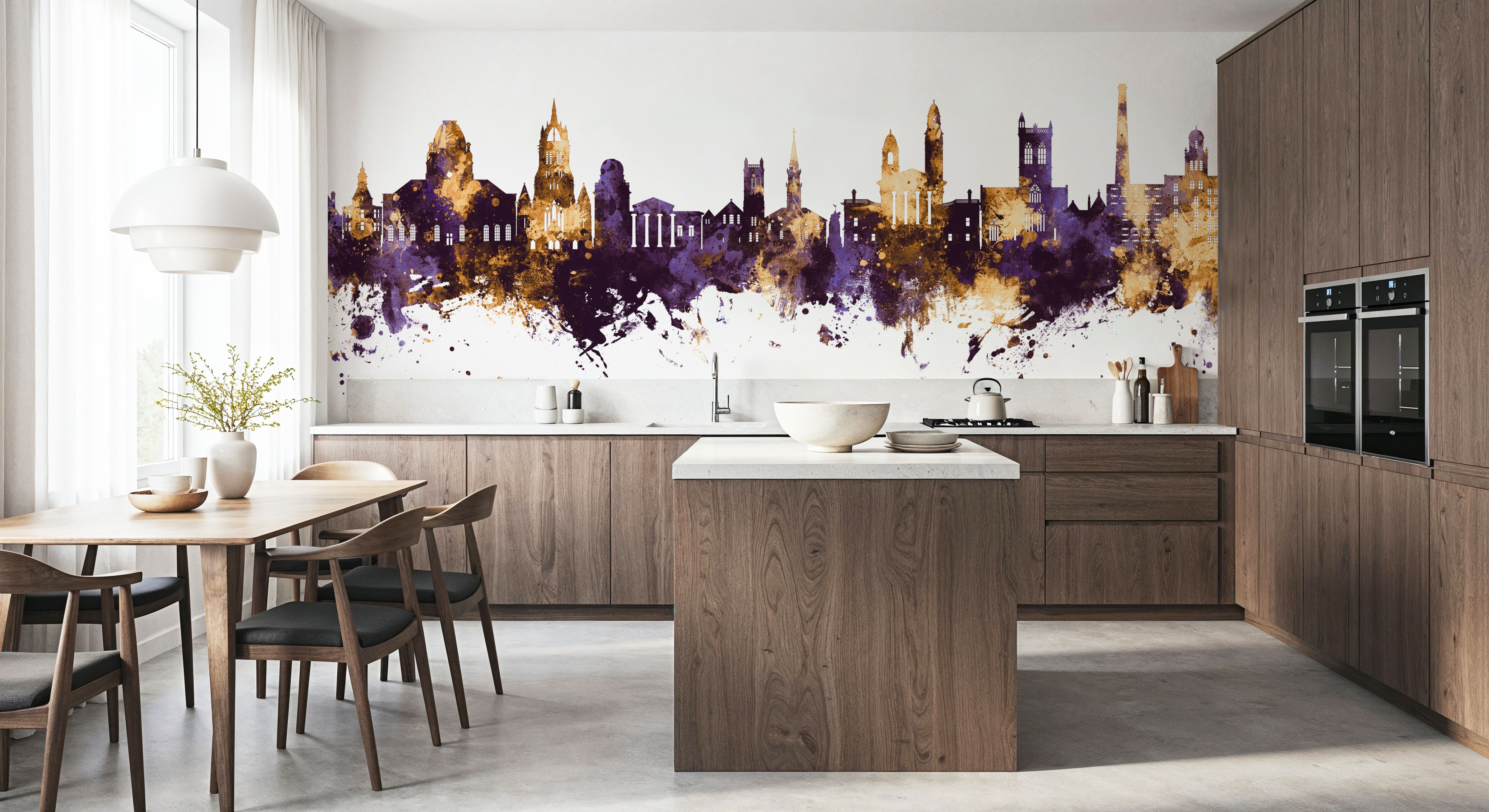 Paisley Skyline Purple & Gold