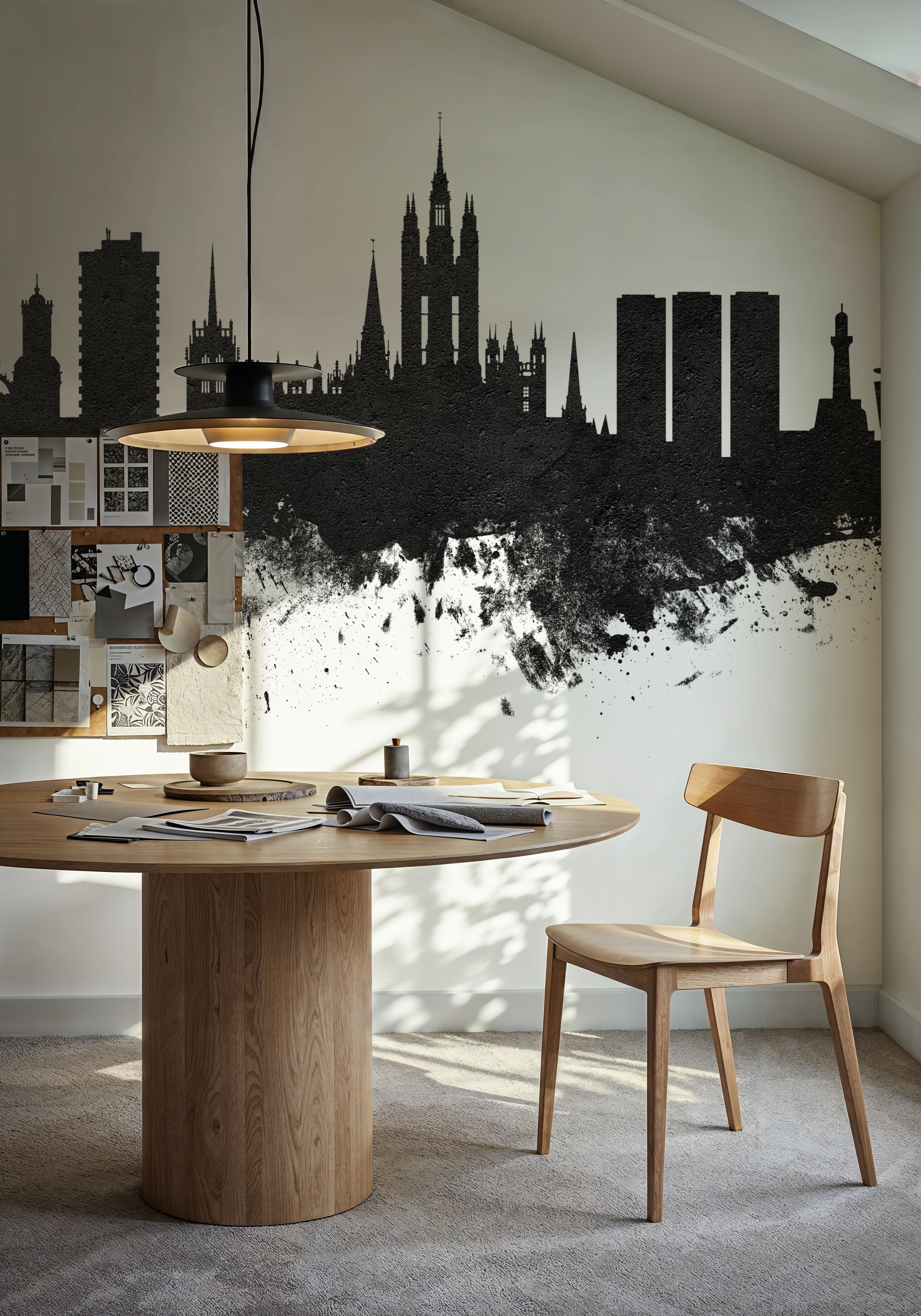 Aberdeen Scotland Skyline Black & White