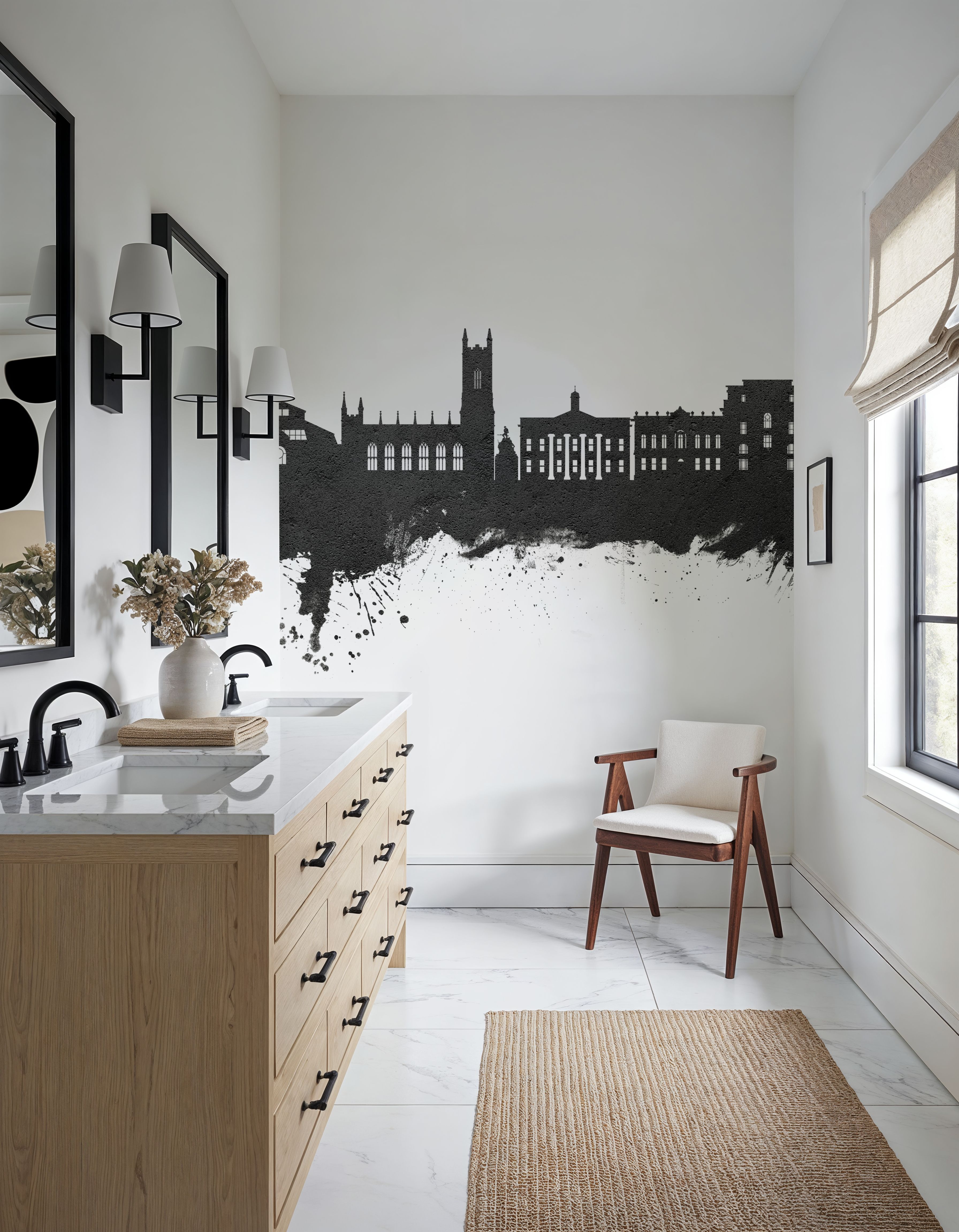 Oldham England Skyline Black & White