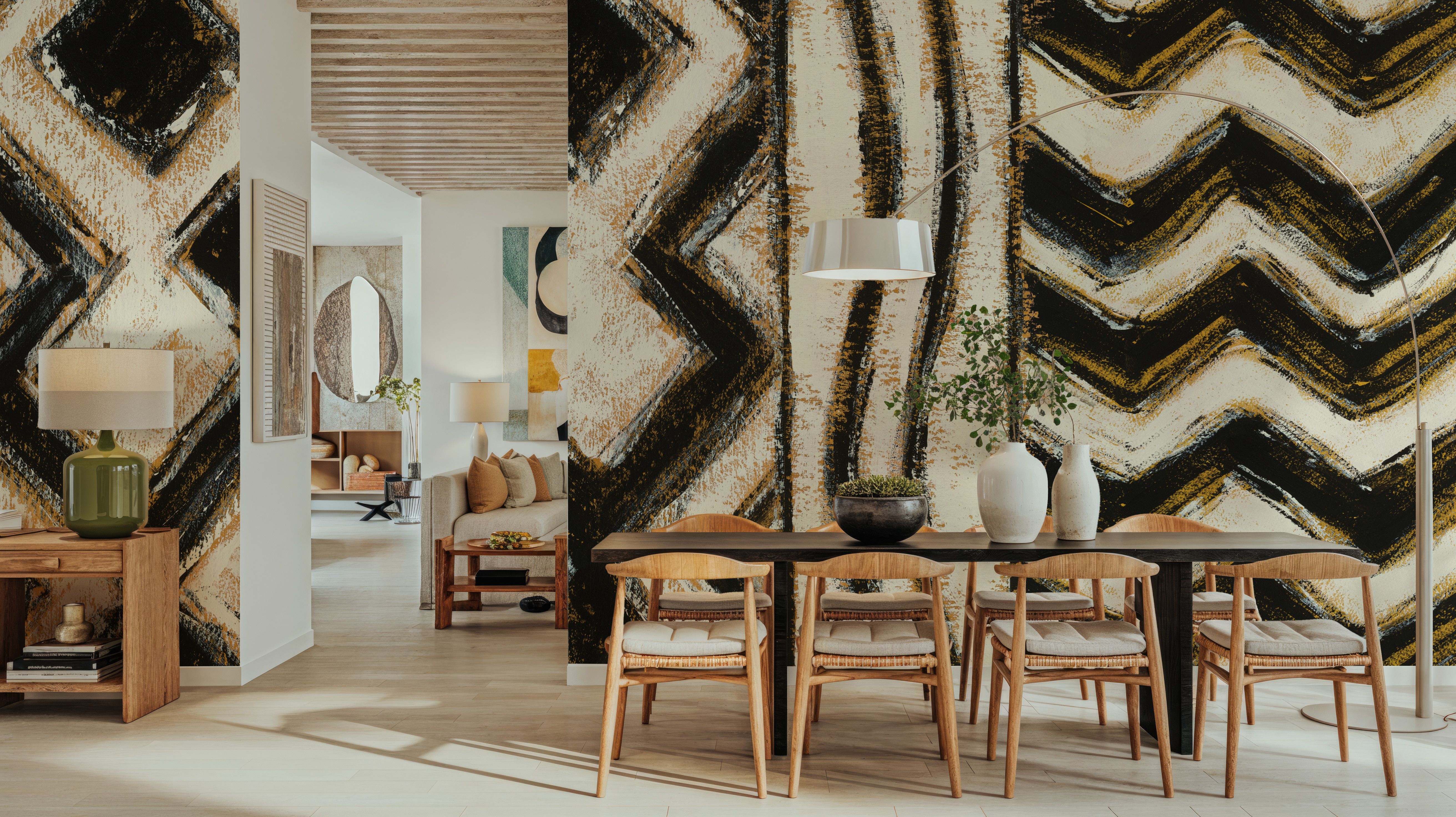 Black and Gold Geometric VIII