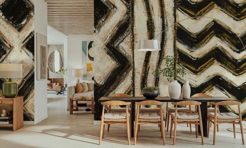 Black and Gold Geometric VIII