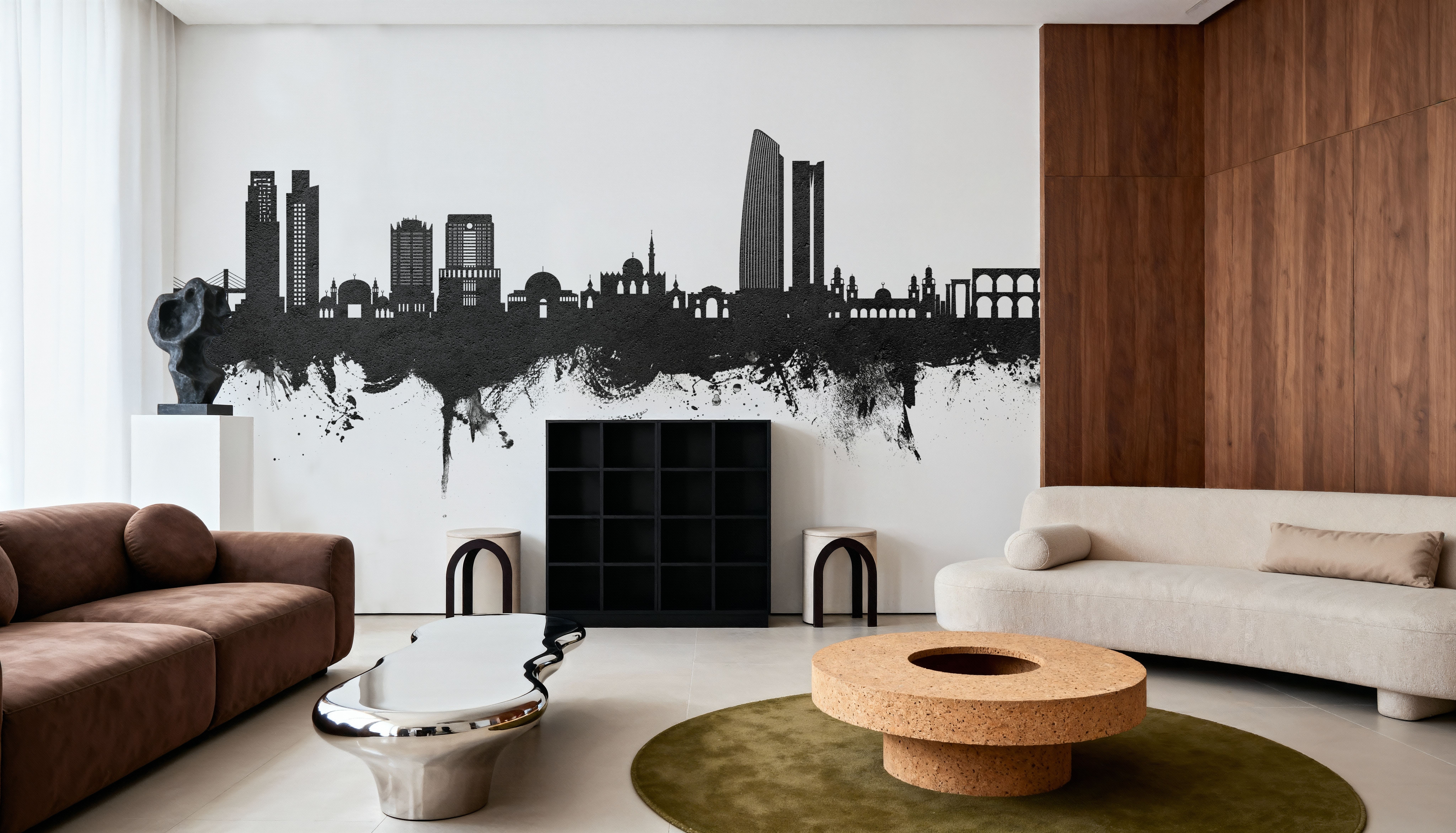 Amman Skyline Black & White