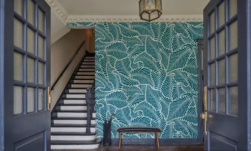 Fern Cut-Outs Pattern, Teal