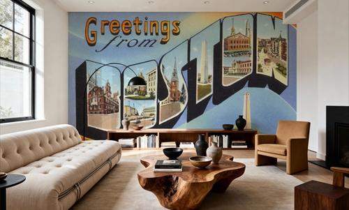 Greetings from Boston - Screenprint Postcard