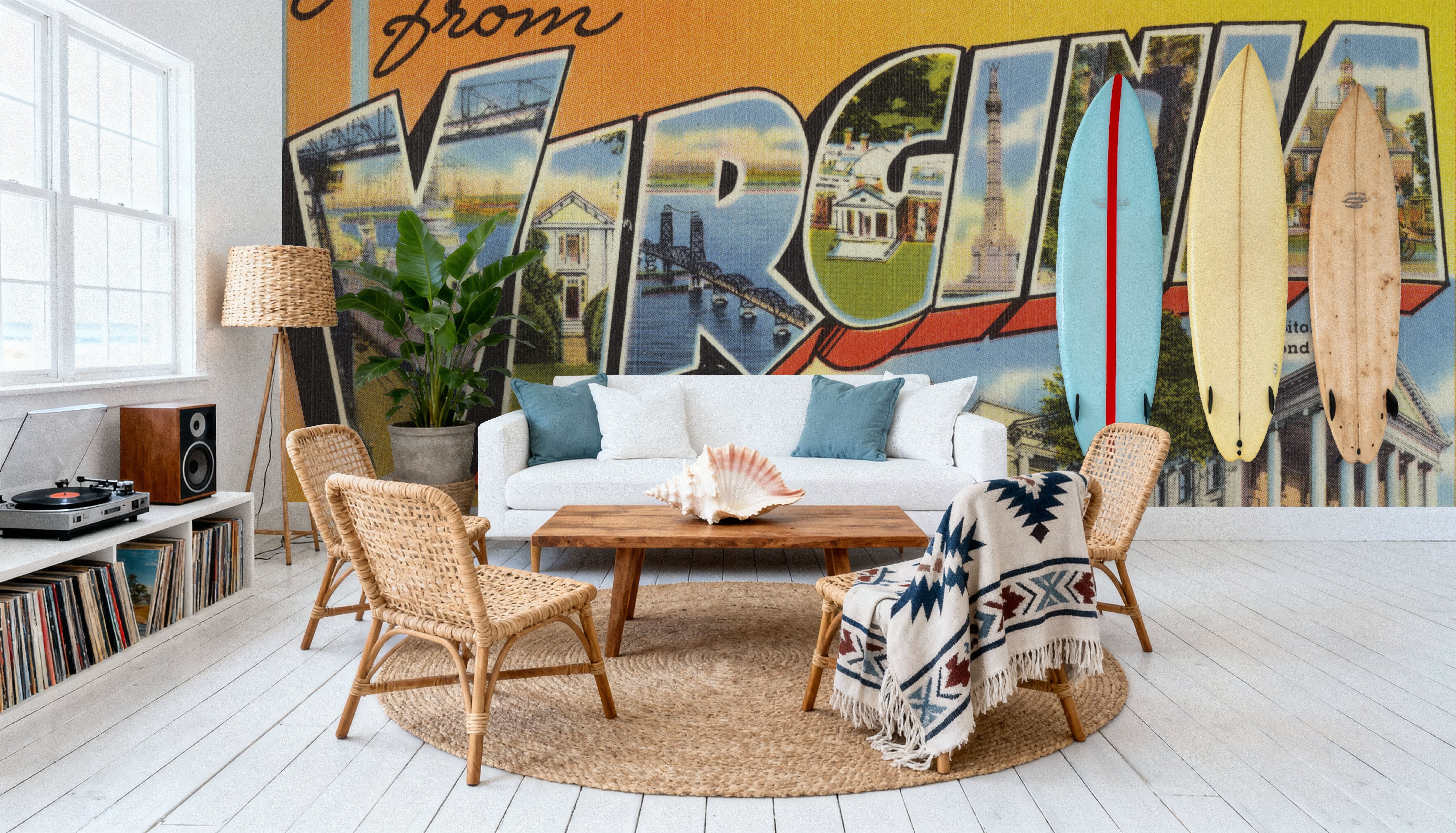 Greetings from Virginia - Screenprint Postcard