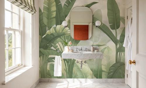 Banana Palms, Muted Green