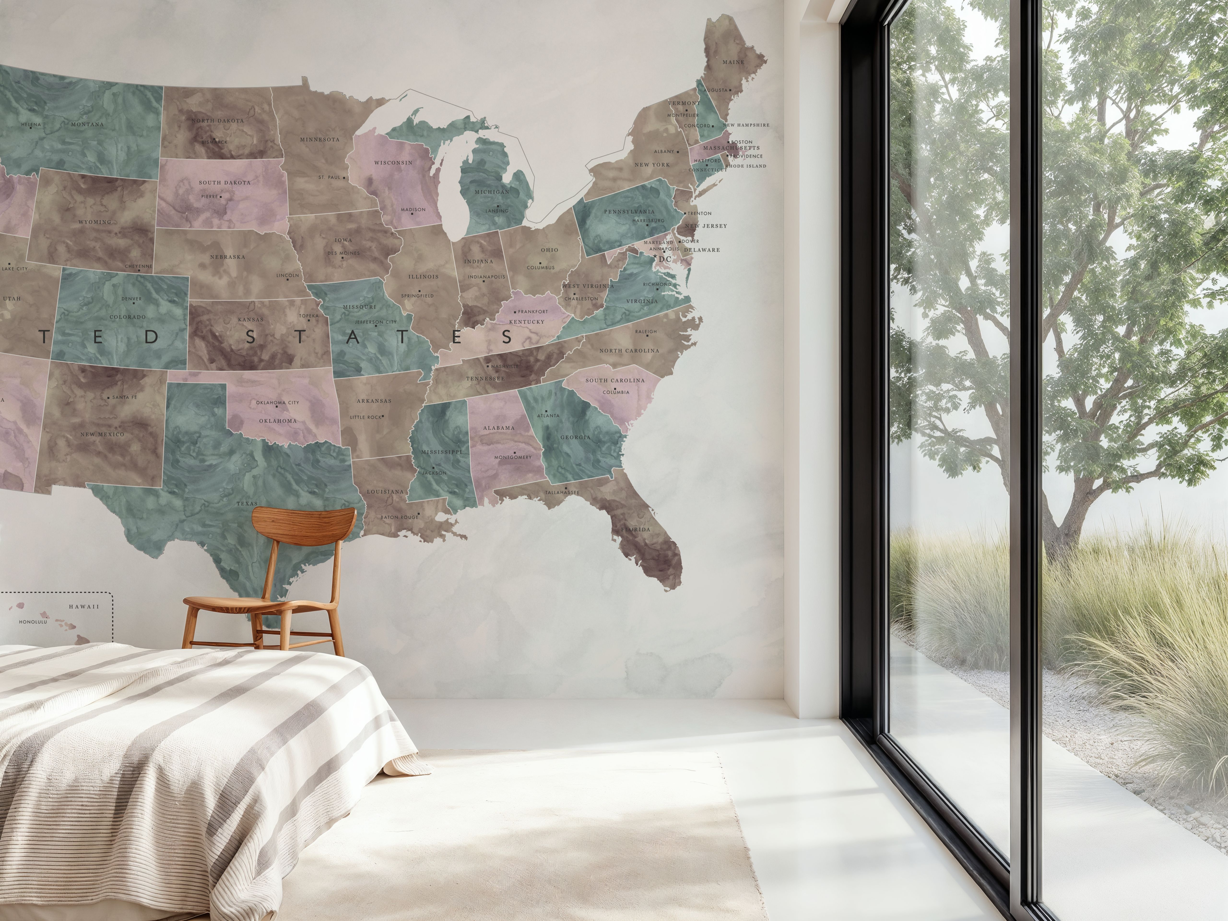 US State Map - Leire Wash