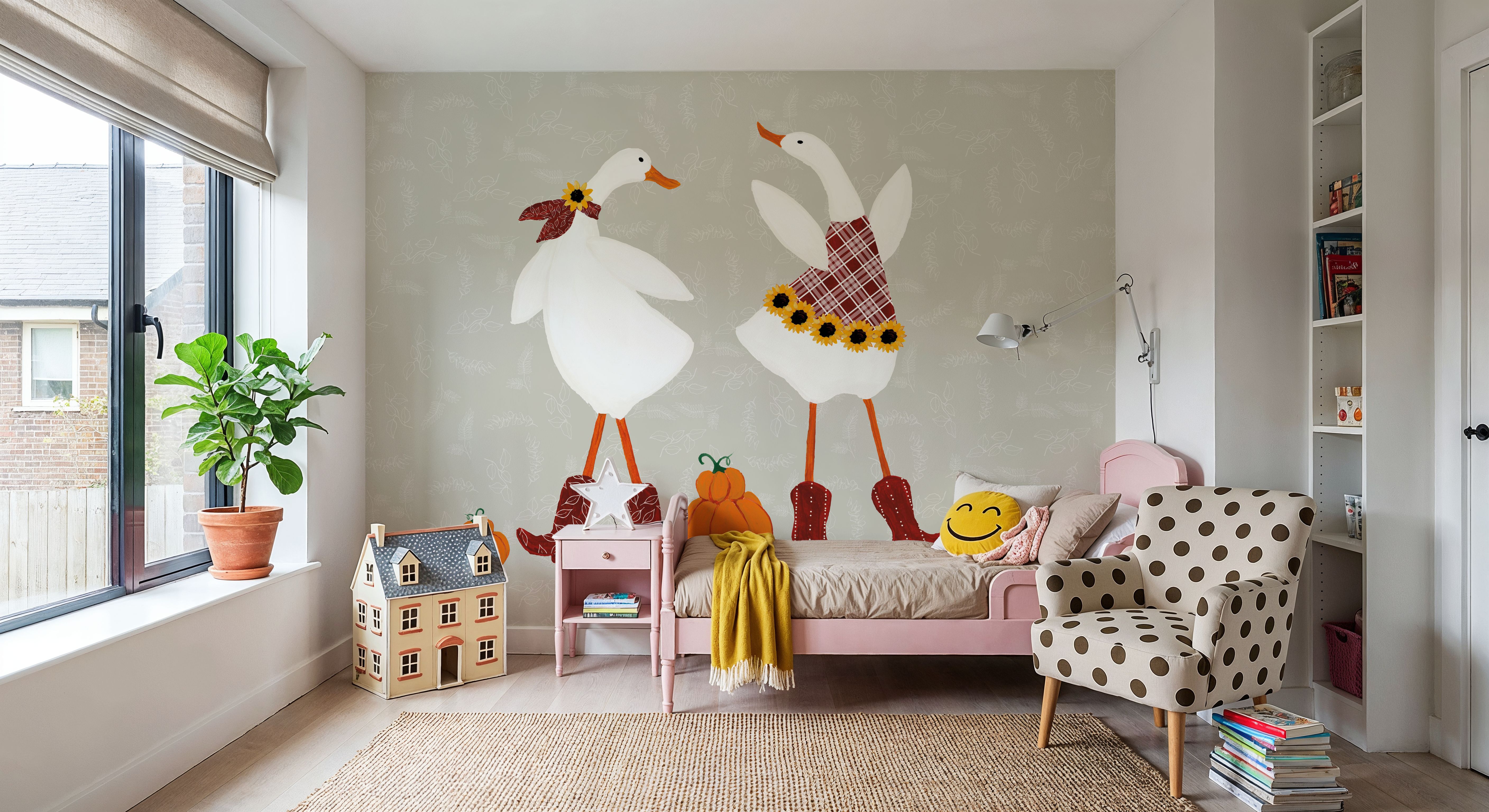 Ducks in the Pumpkin Patch VII, Wallpaper