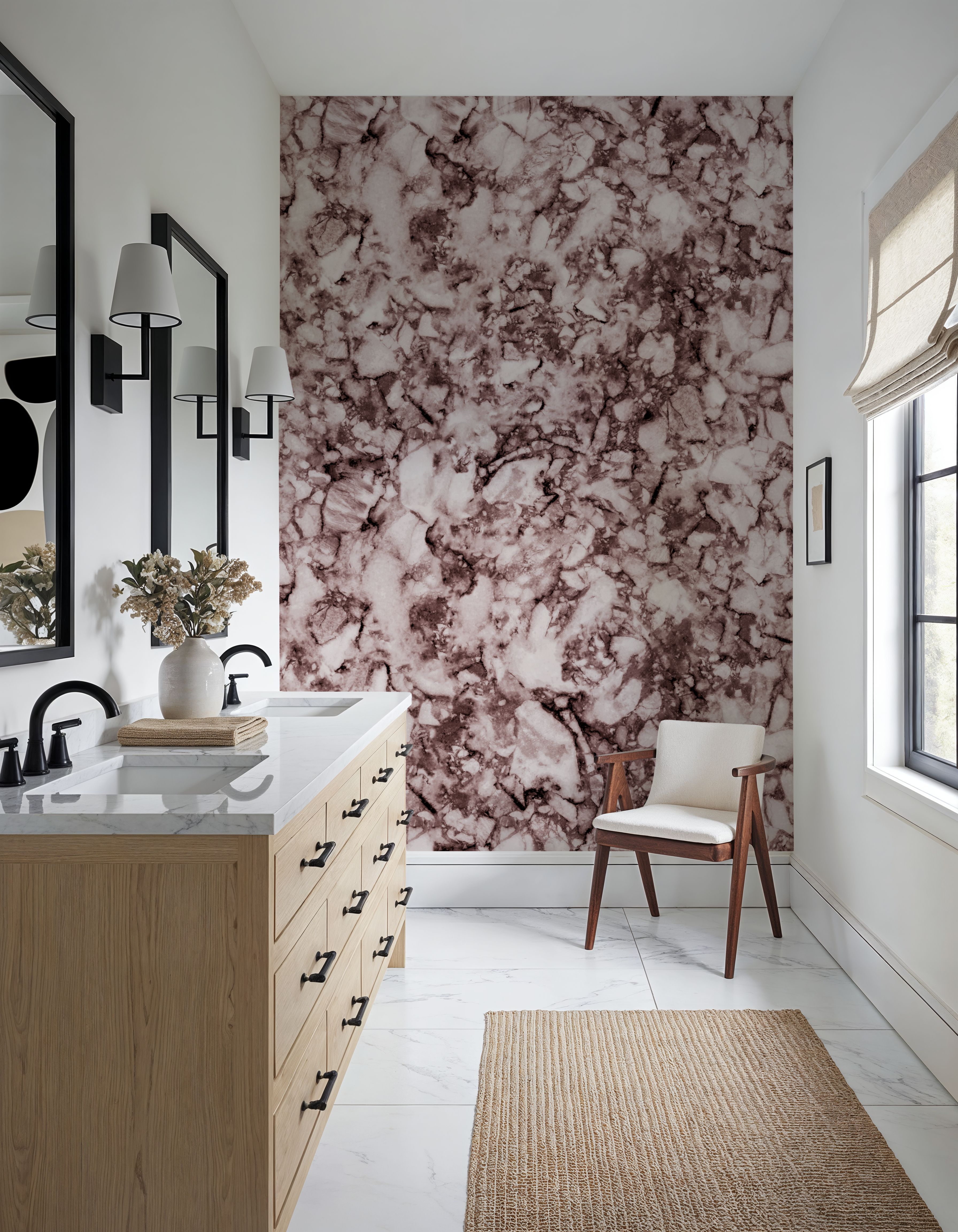 Statement Marble, Reddish Brown