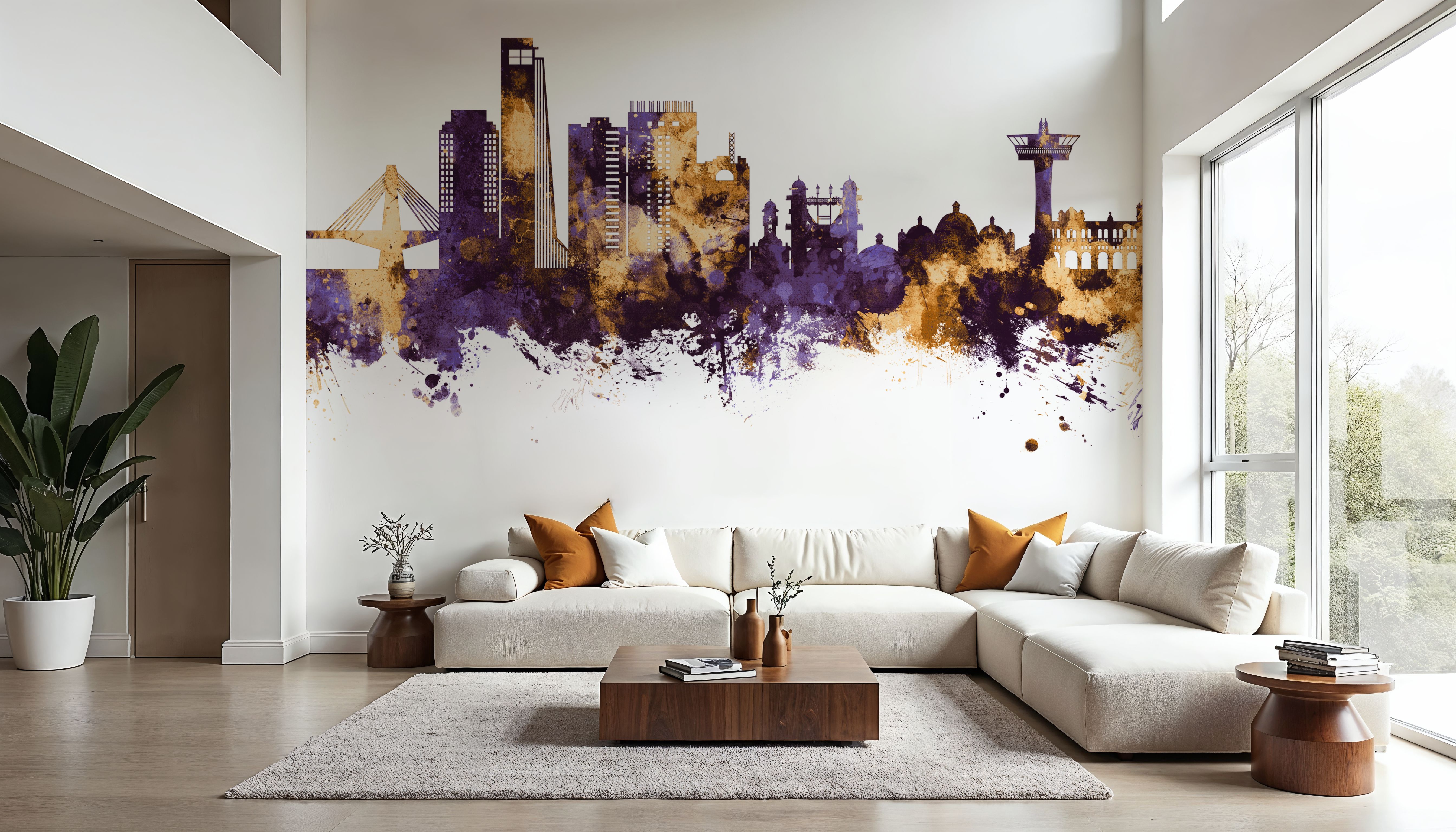 Chattogram Bangladesh Skyline Purple & Gold