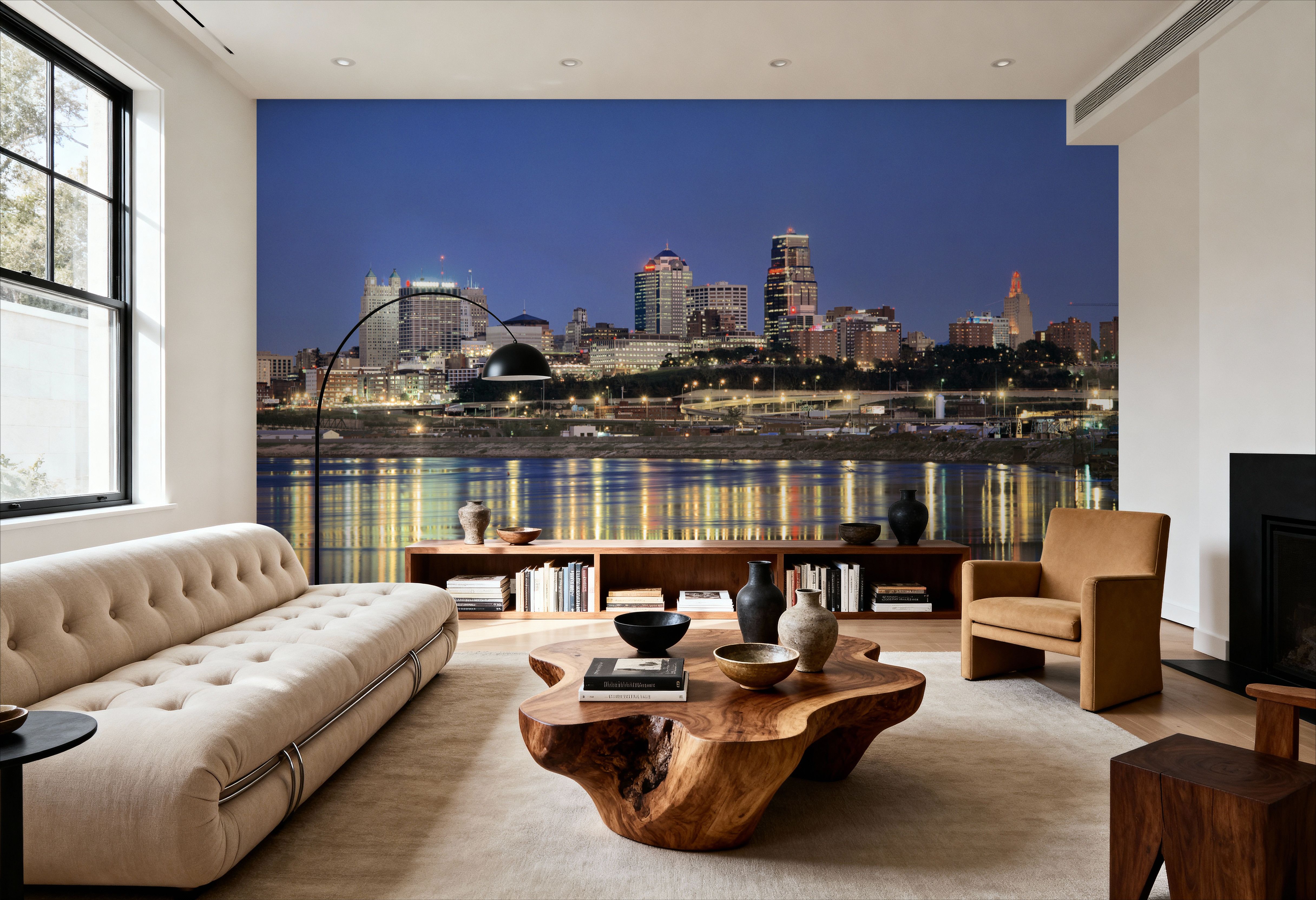 Urban Twilight Reflection, Wallpaper