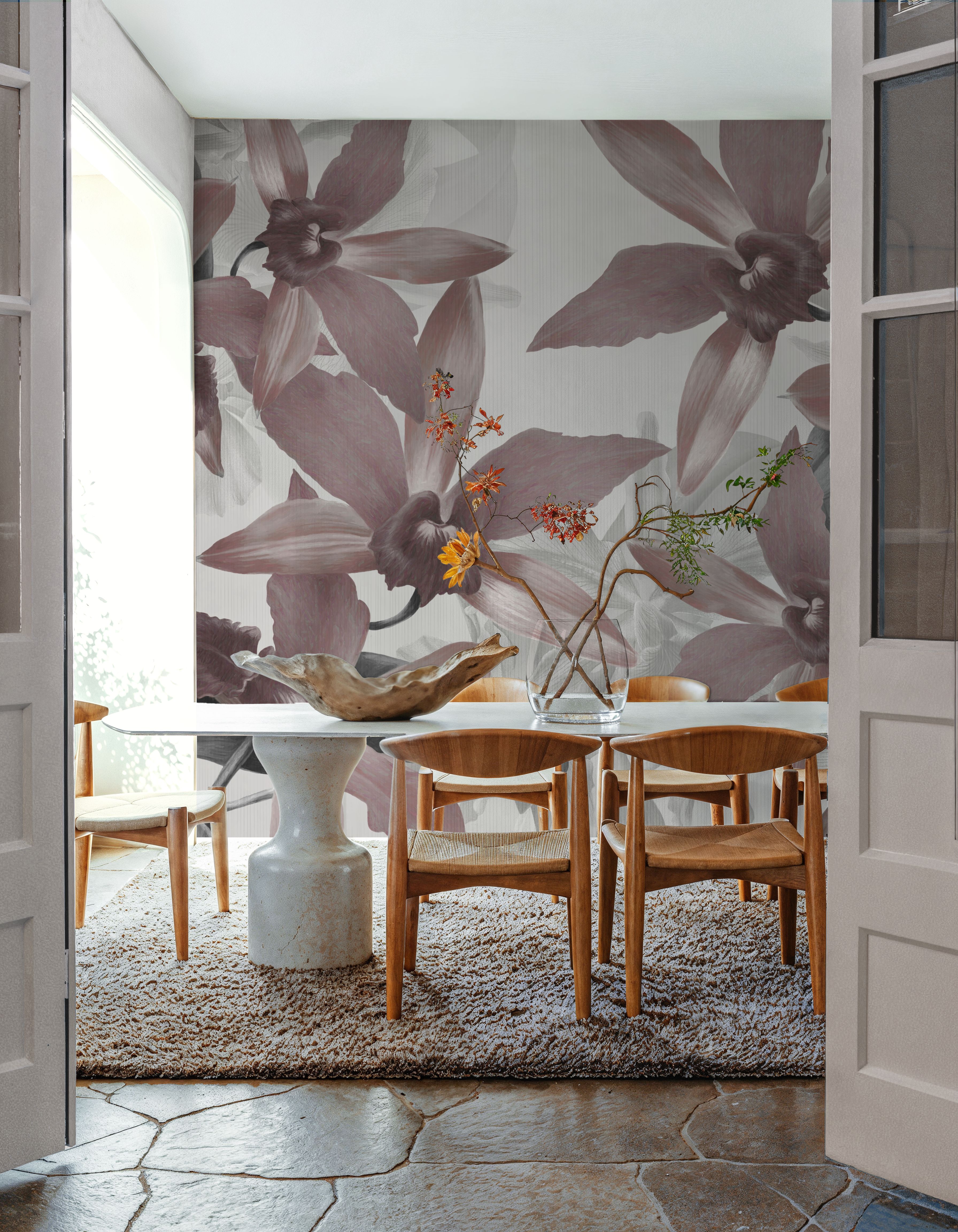 Big Orchids Sepia Light