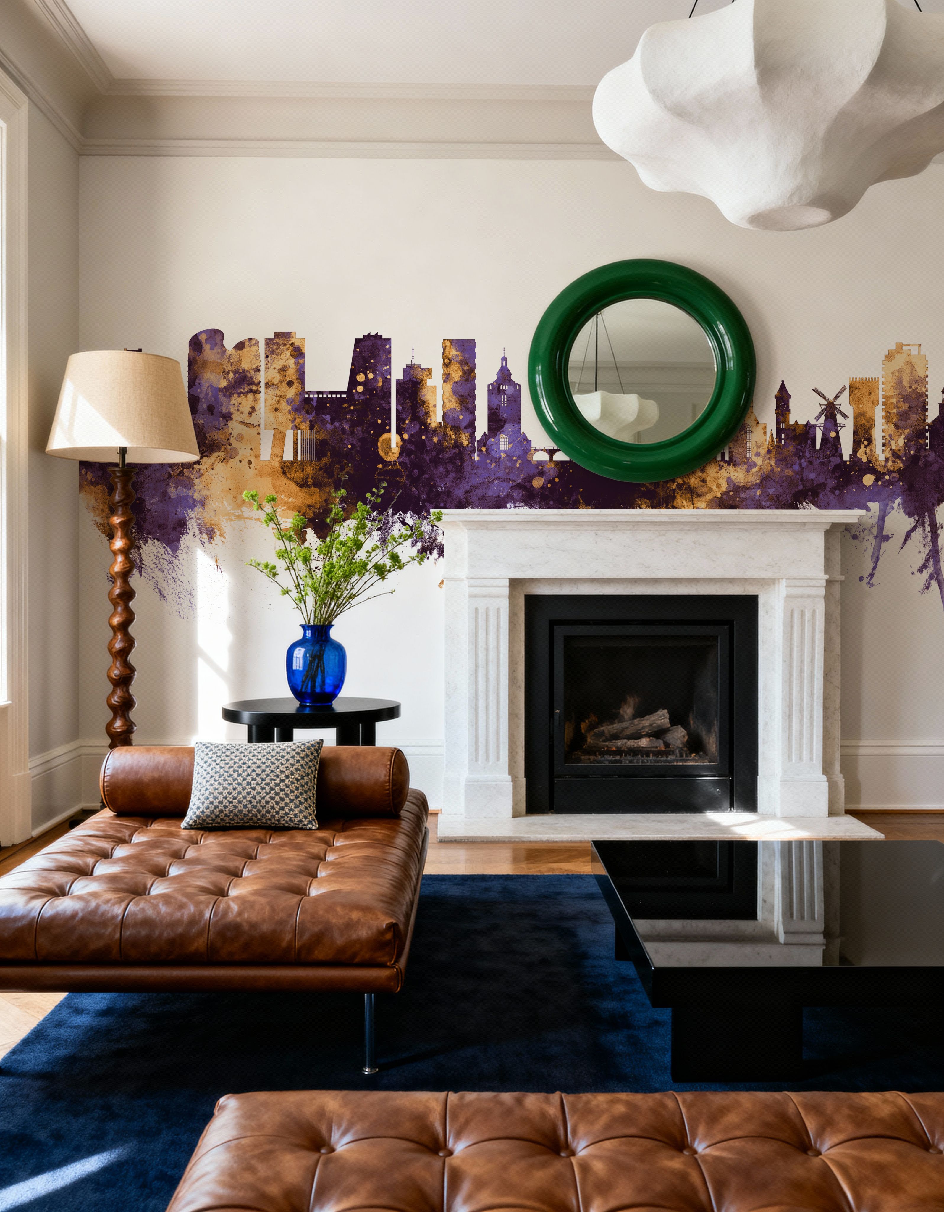 Utrecht The Netherlands Skyline Purple & Gold